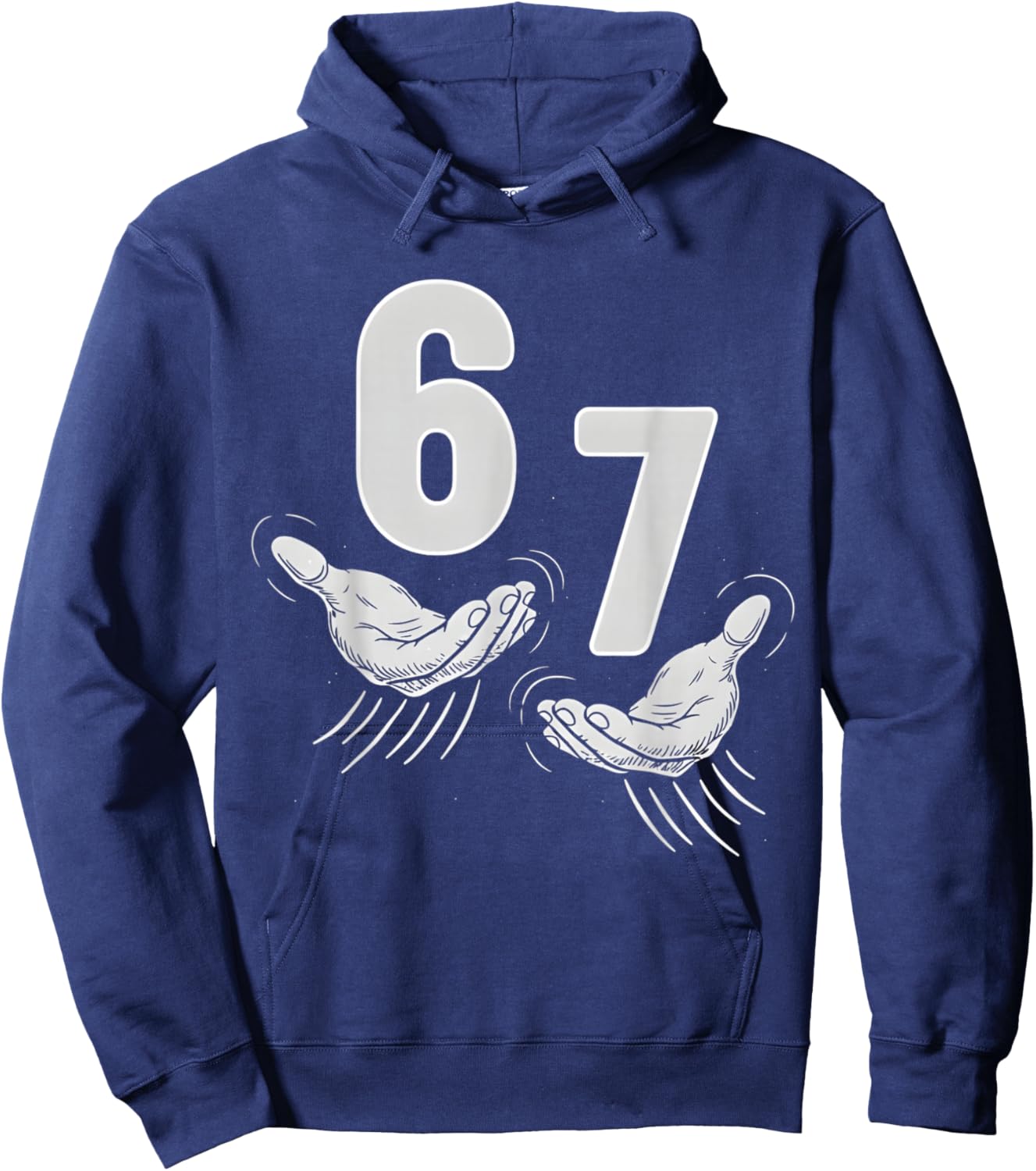 67 6 7 Funny Meme Number Design for Boys Hoodie - Hoodie | Navy
