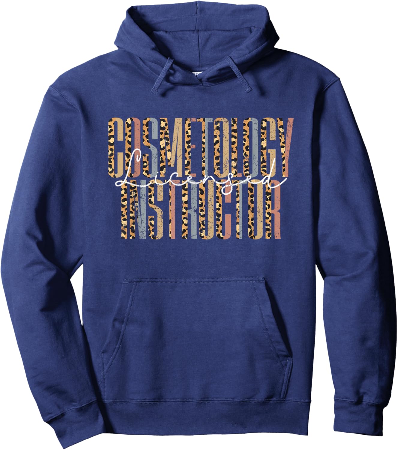 Vintage Licensed Cosmetology Instructor Hoodie - Hoodie | Navy