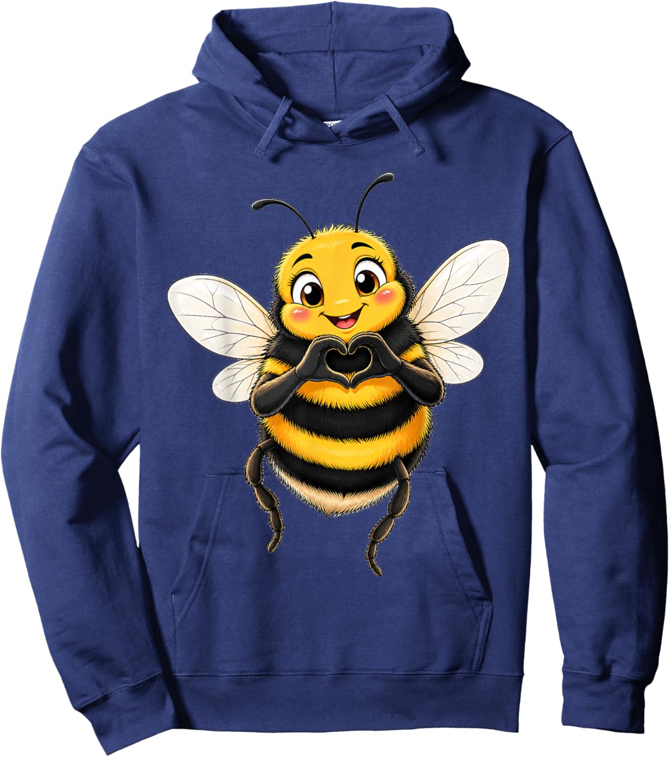 Hummel mit Herz | Süße Hummel mit Herzsymbol Hoodie - Hoodie | Navy