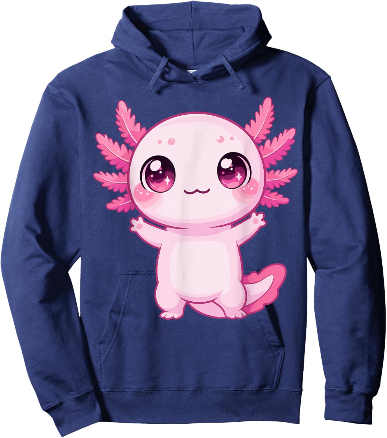 Cute Kawaii Axolotl Hoodie - Hoodie | Navy