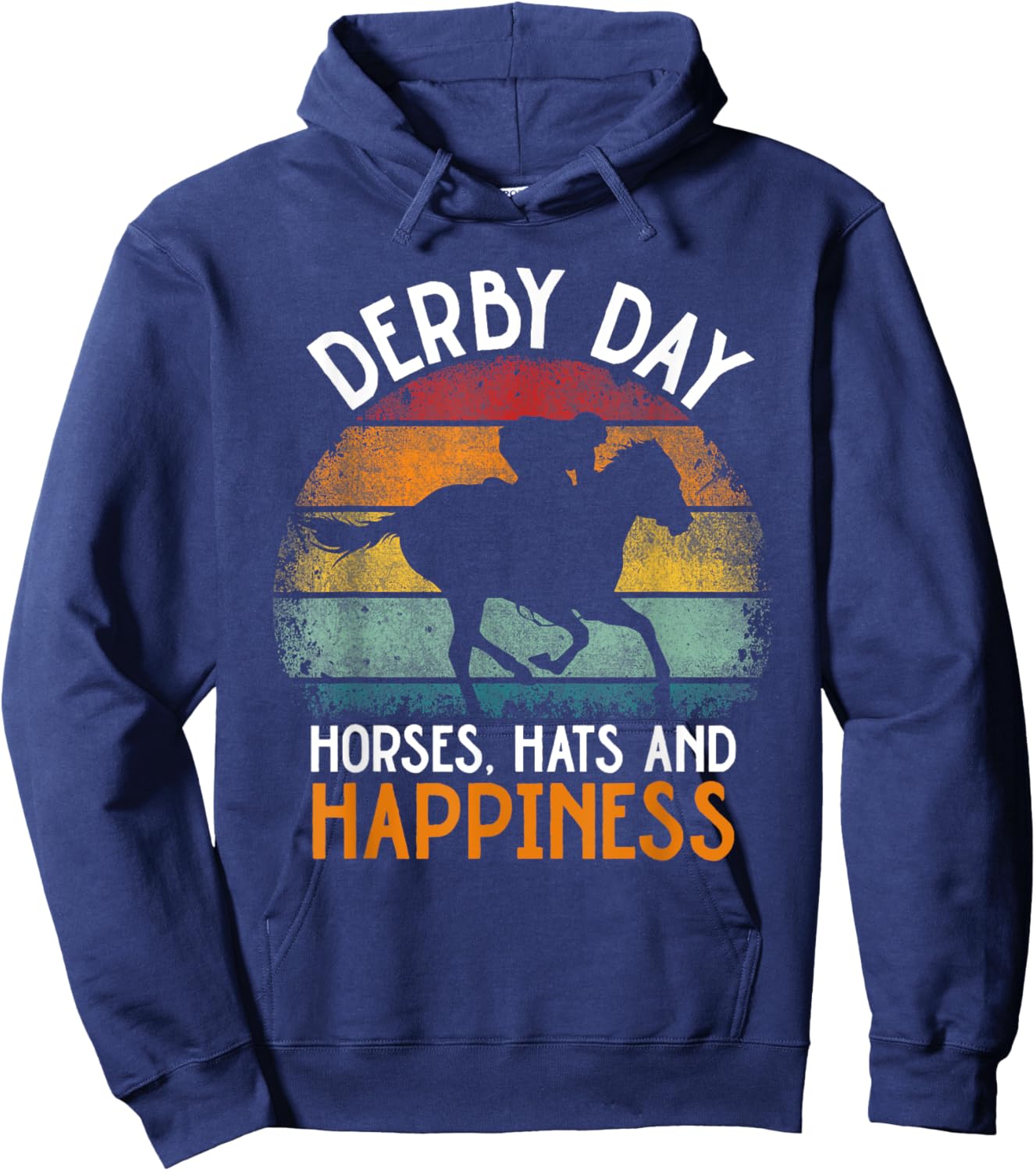 Derby Day Horse Silks and Hats Jockey Horse Racing Hoodie - Hoodie | Navy