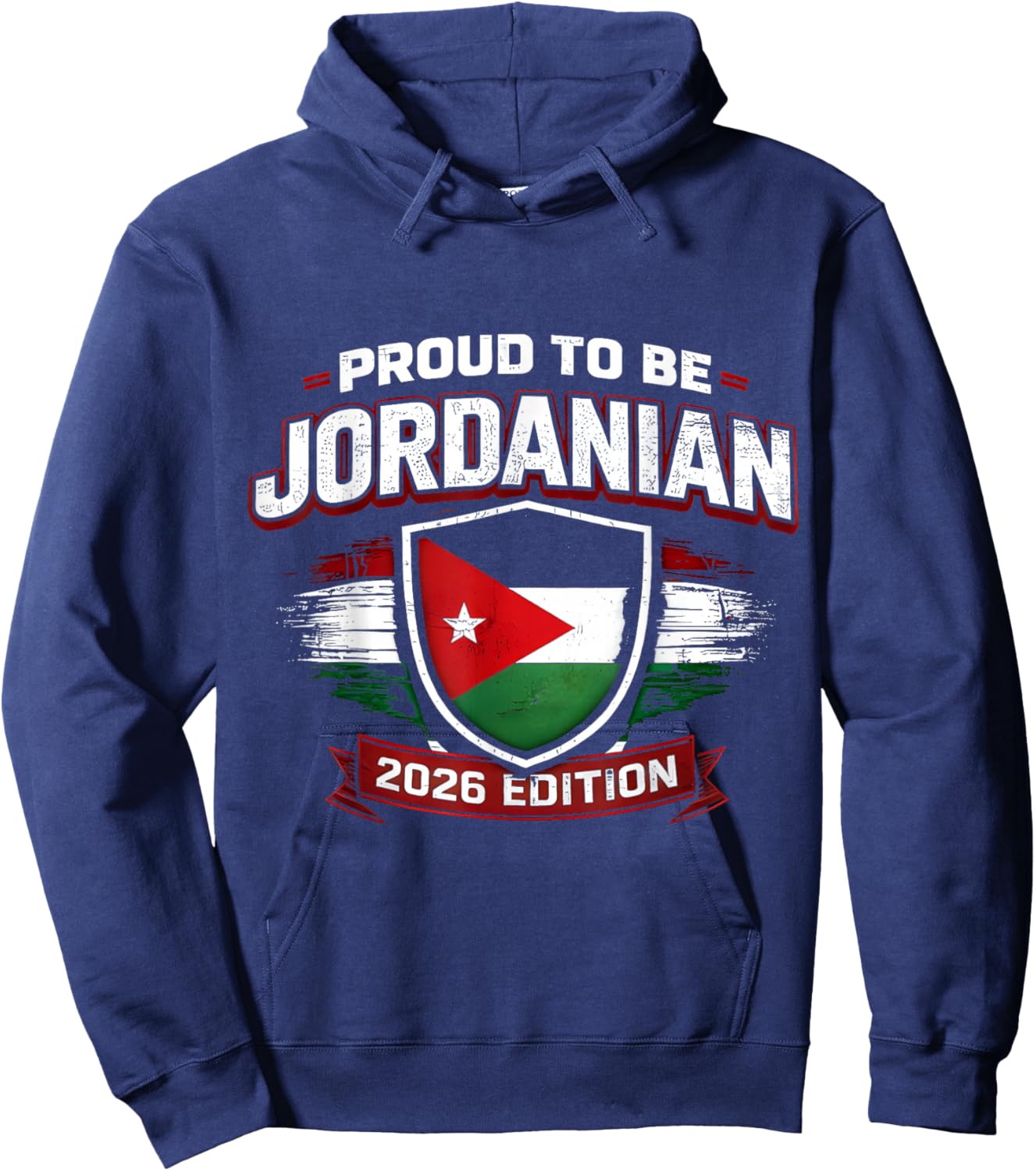 Proud to Be Jordanian 2026 Edition National Pride Hoodie - Hoodie | Navy