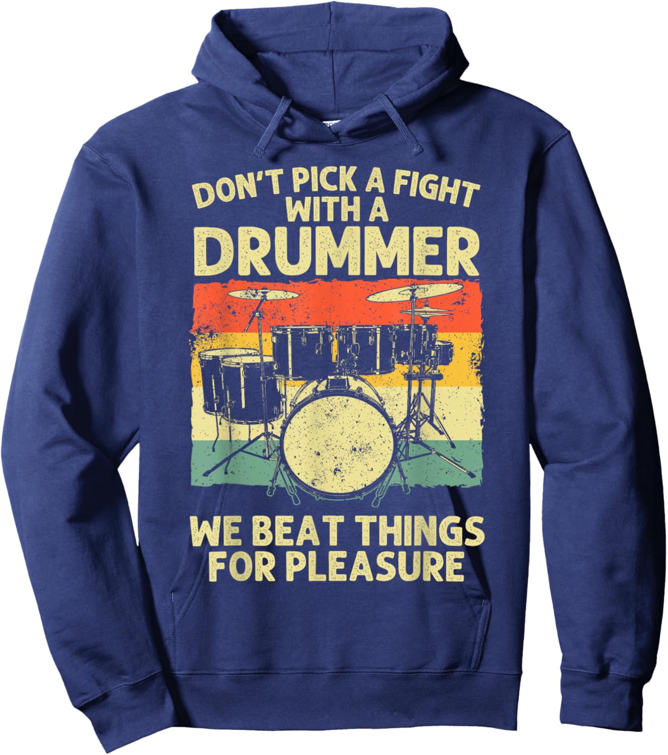 Funny Drummer Design Women Drumline Drumming Drummer Hoodie - Hoodie | Navy