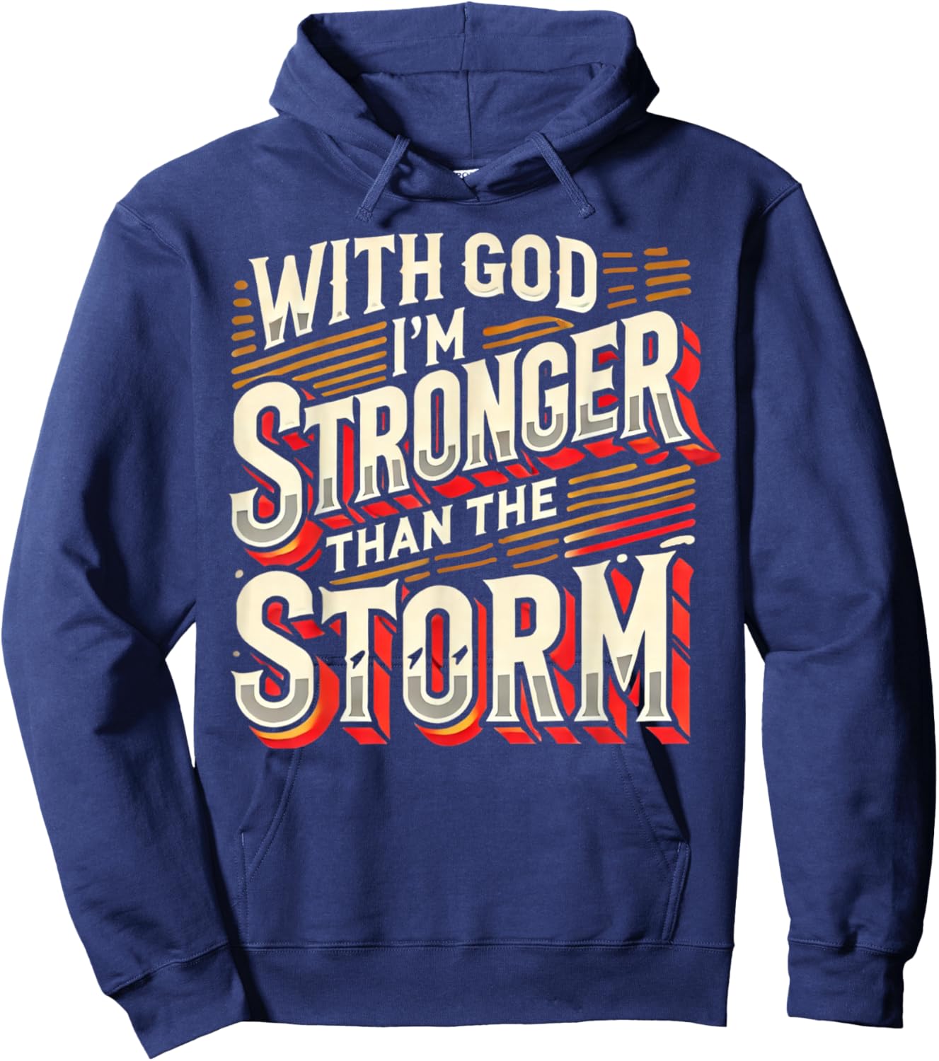 Men's Inspirational Uplifting God Faith Based Religious Gift Hoodie - Hoodie | Navy
