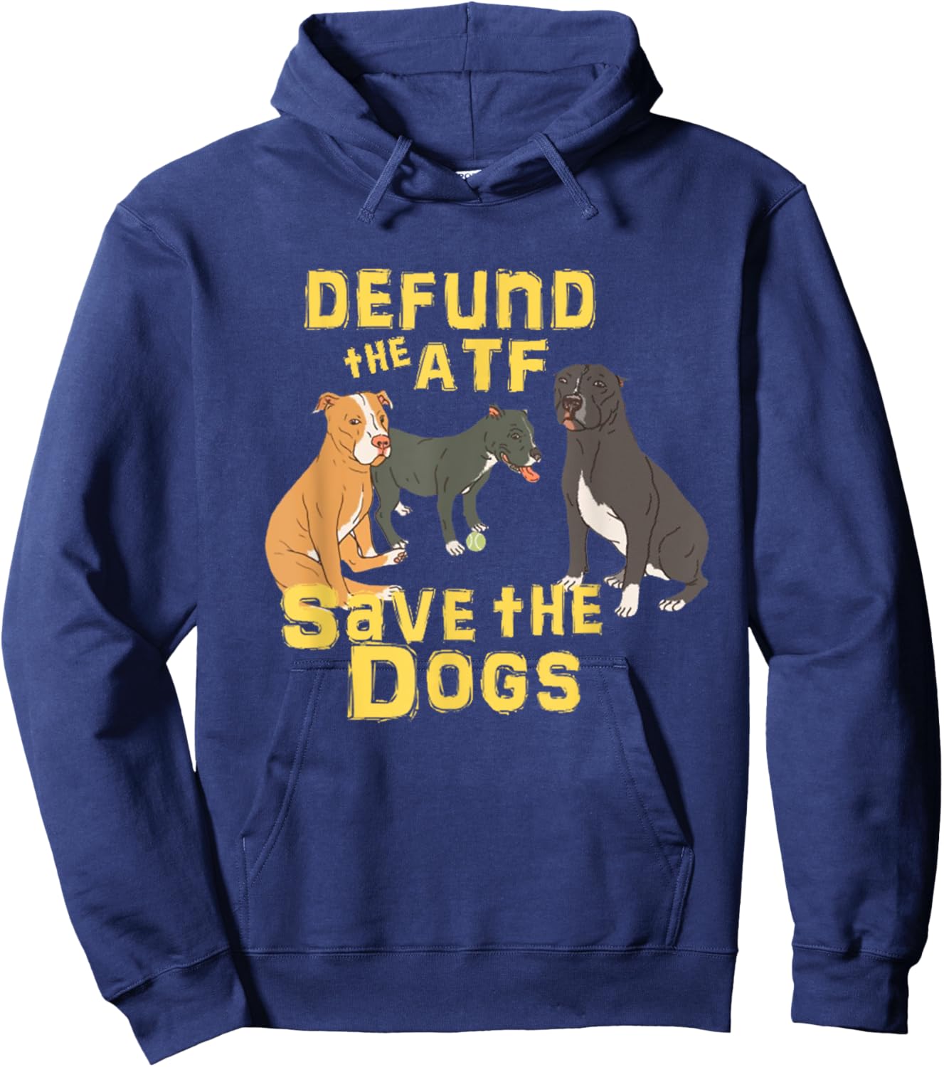 Defund the Abolish ATF Save the Dogs Puppies Hoodie - Hoodie | Navy