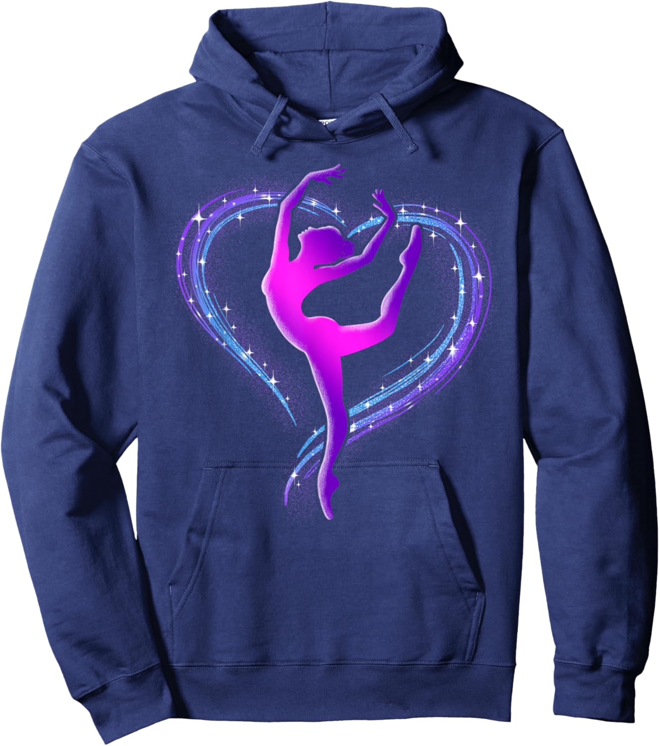 Dance Love Cute Graphic Dancer Heart Hoodie - Hoodie | Navy