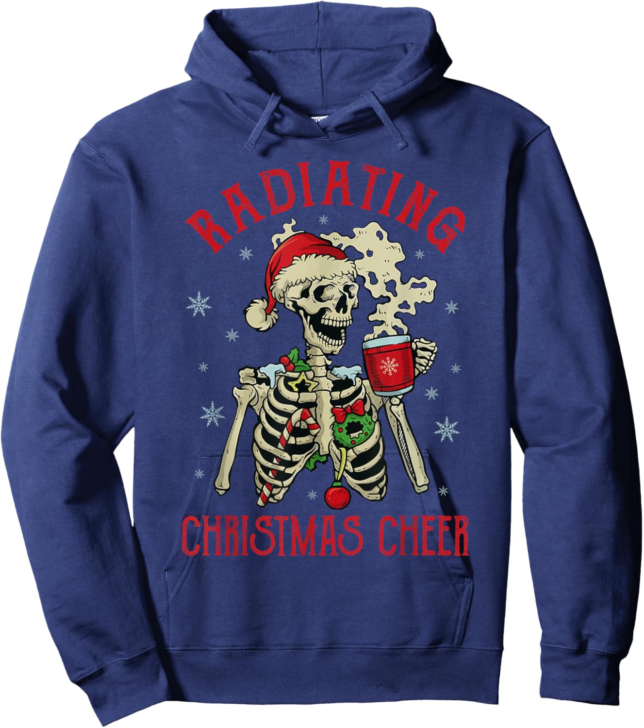 Santa Skeleton Hoodie - Hoodie | Navy