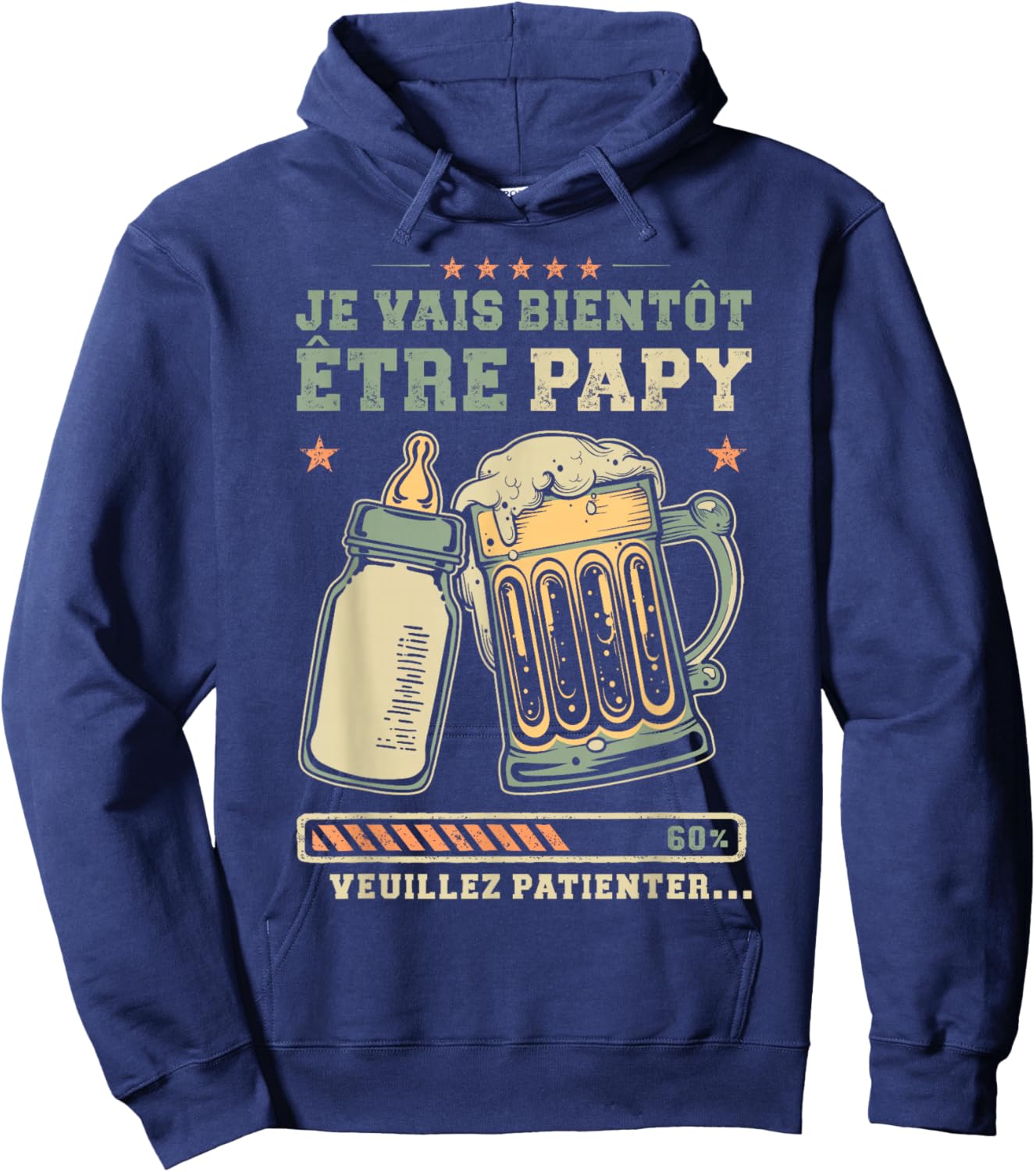 Future Grandpa Announcement Pregnancy Become Grandpa Hoodie - Hoodie | Navy