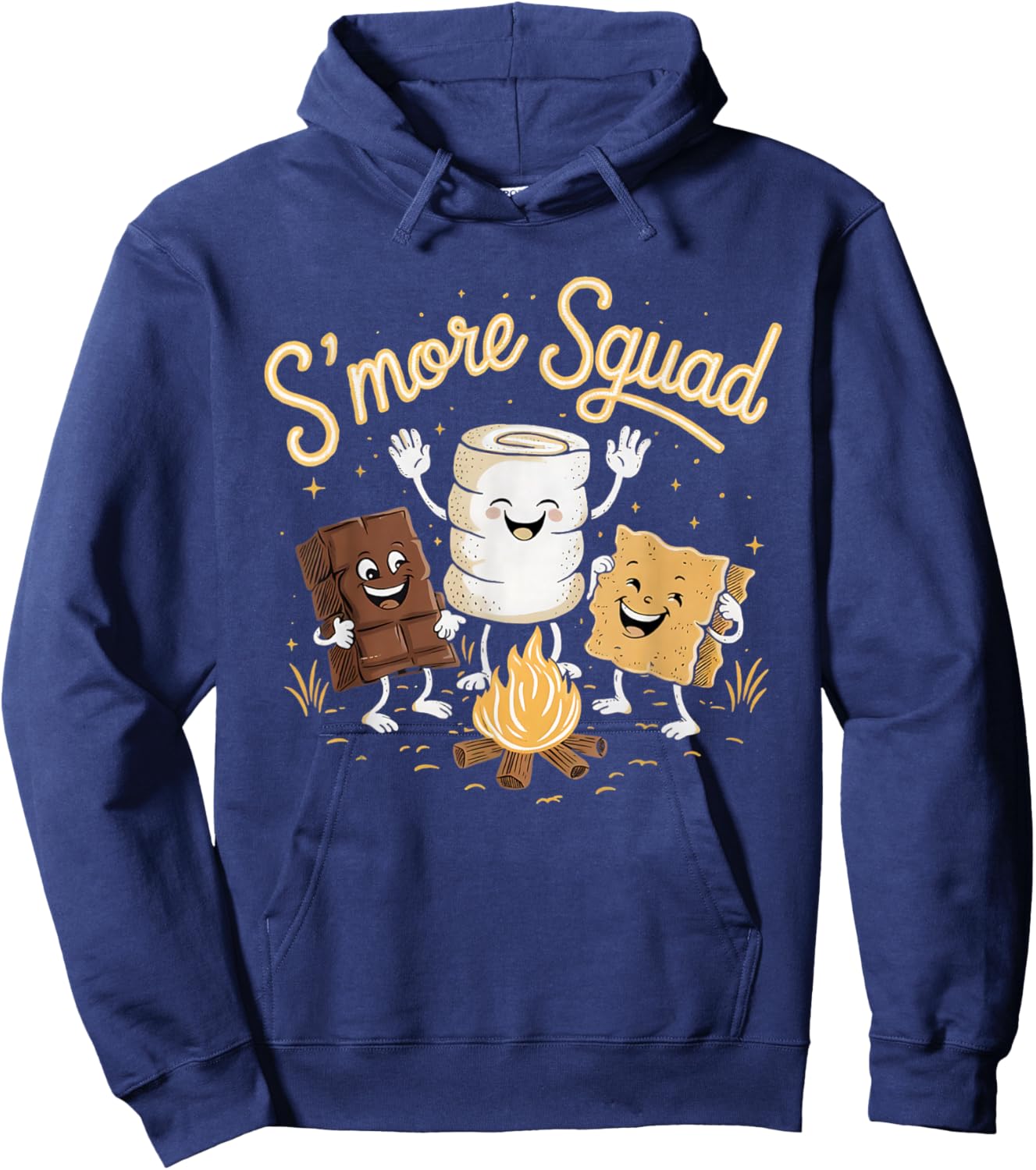Smore Squad Camping Campfire Chocolate Marshmallow S'mores Hoodie - Hoodie | Navy