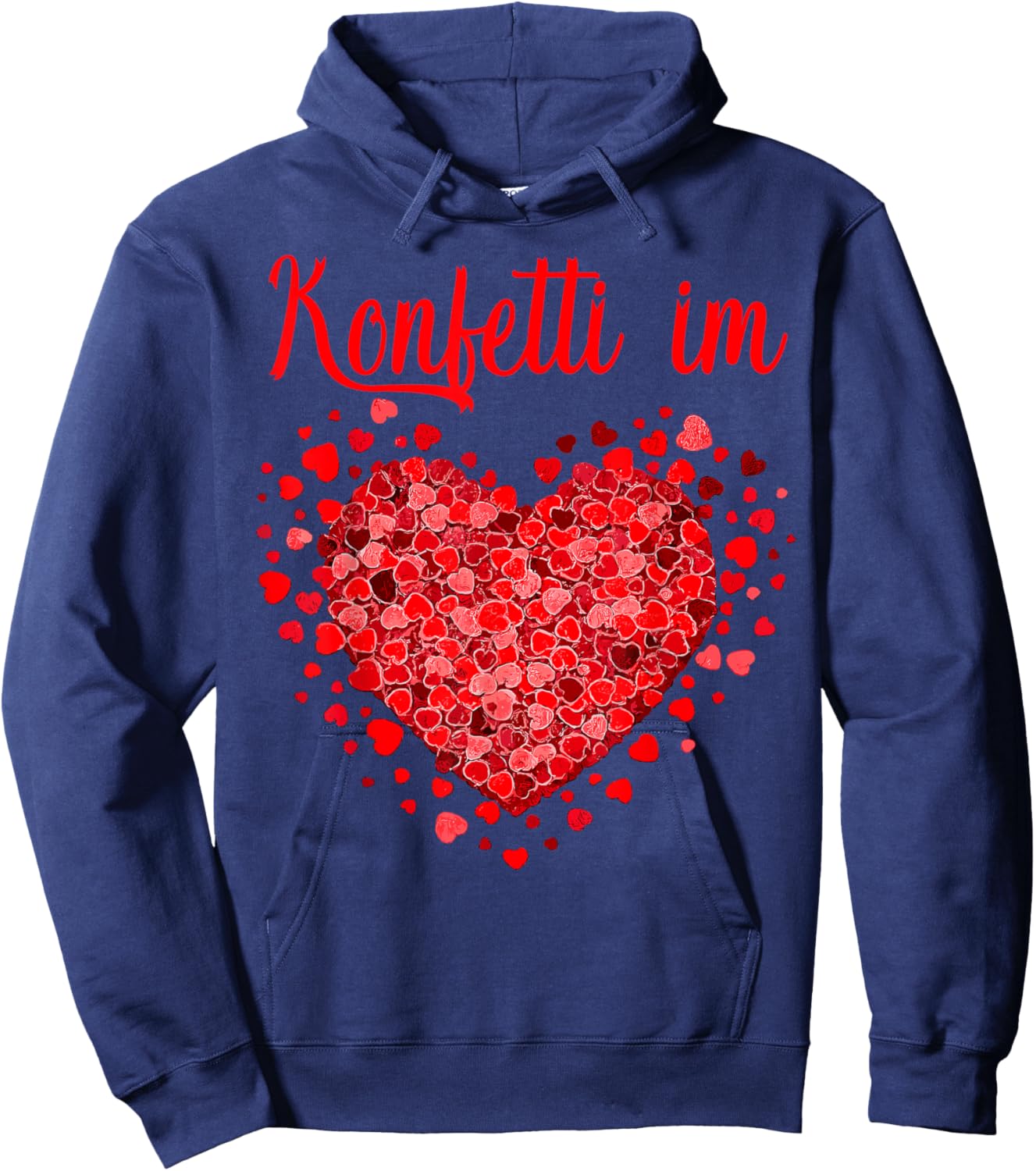 Confetti in Heart Fancy Dress Carnival Confetti Costume Outfit Hoodie - Hoodie | Navy