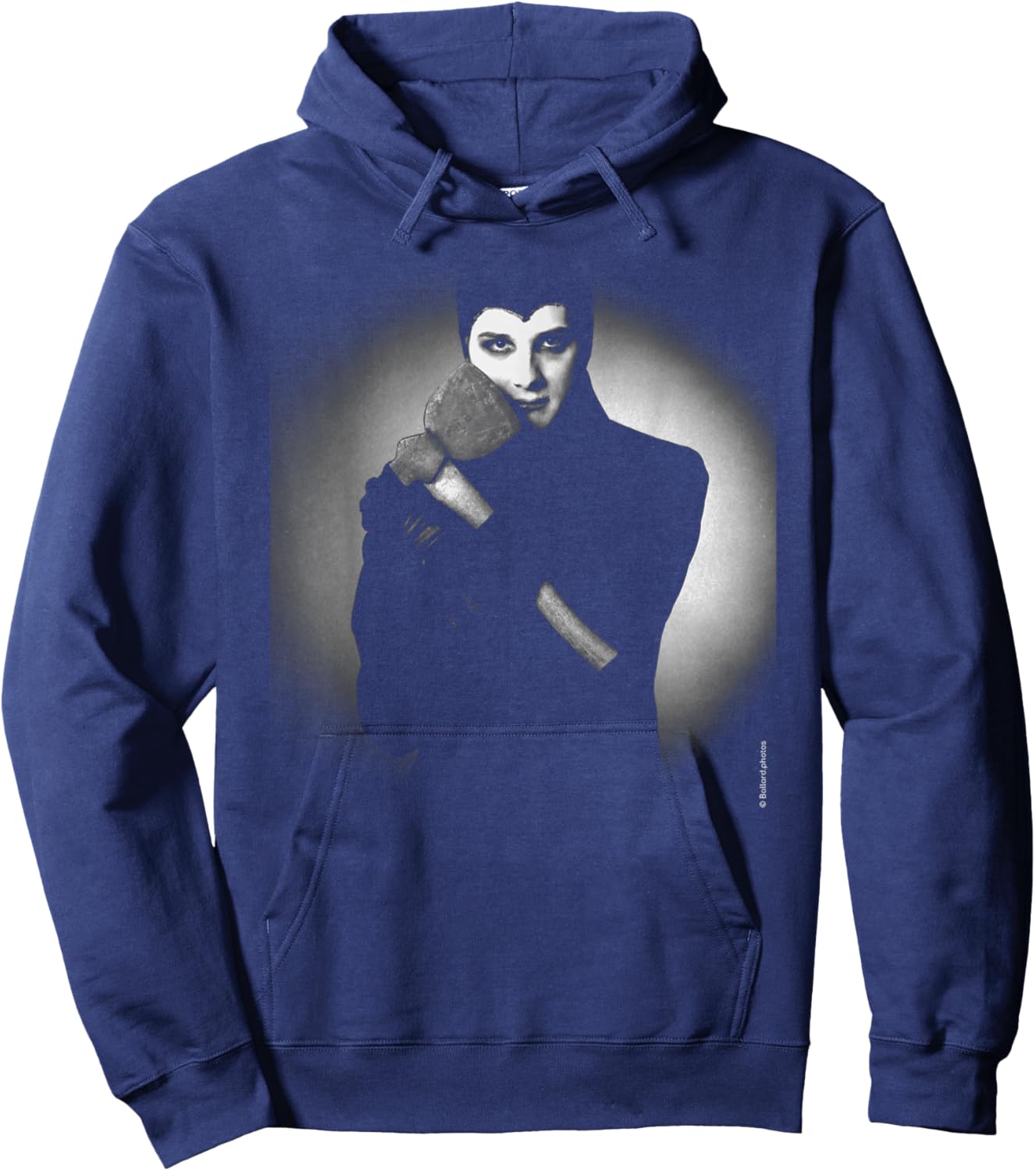 The Damned Singer David Vanian Axe By Allan Ballard Hoodie - Hoodie | Navy