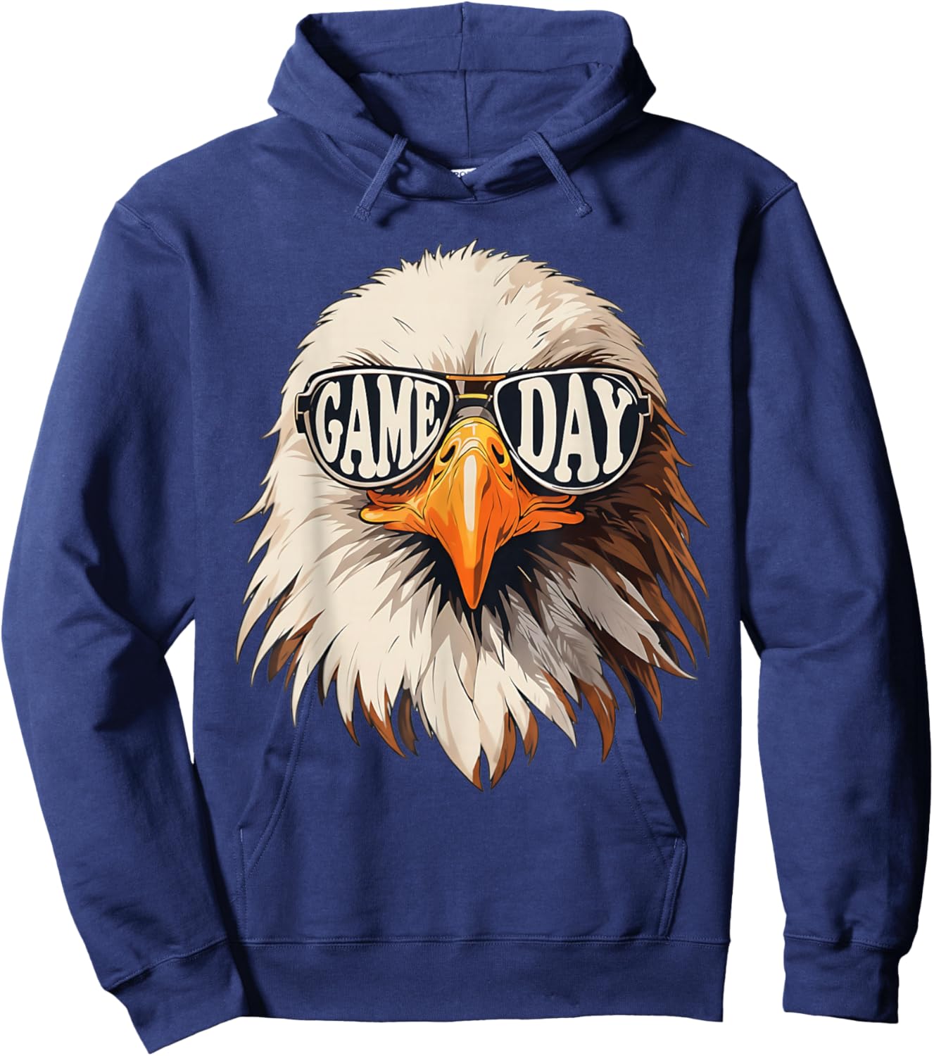 Bald Face Eagle with Sunglasses Women Men Kids Funny Hoodie - Hoodie | Navy