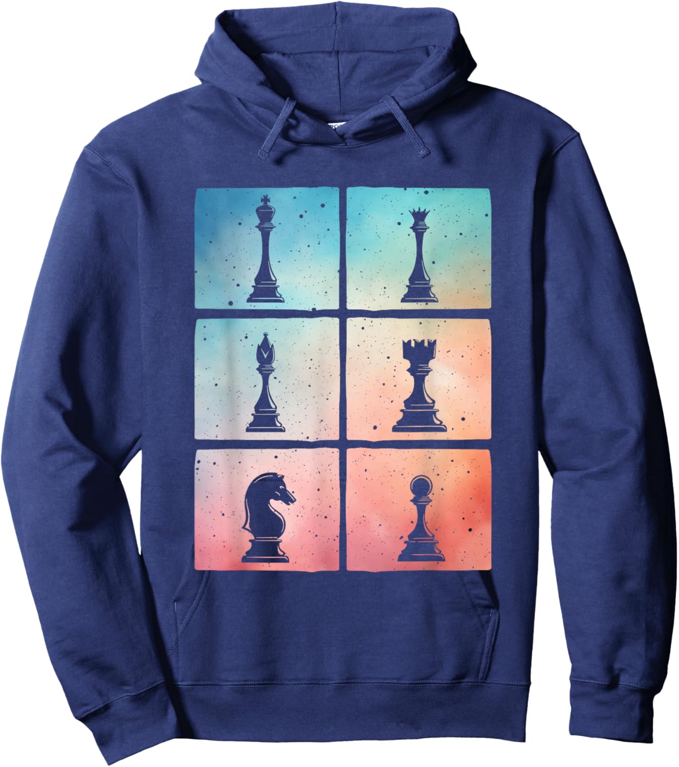 Cool Chess Art Women Kids Chess Player Chess Novelty Hoodie - Hoodie | Navy