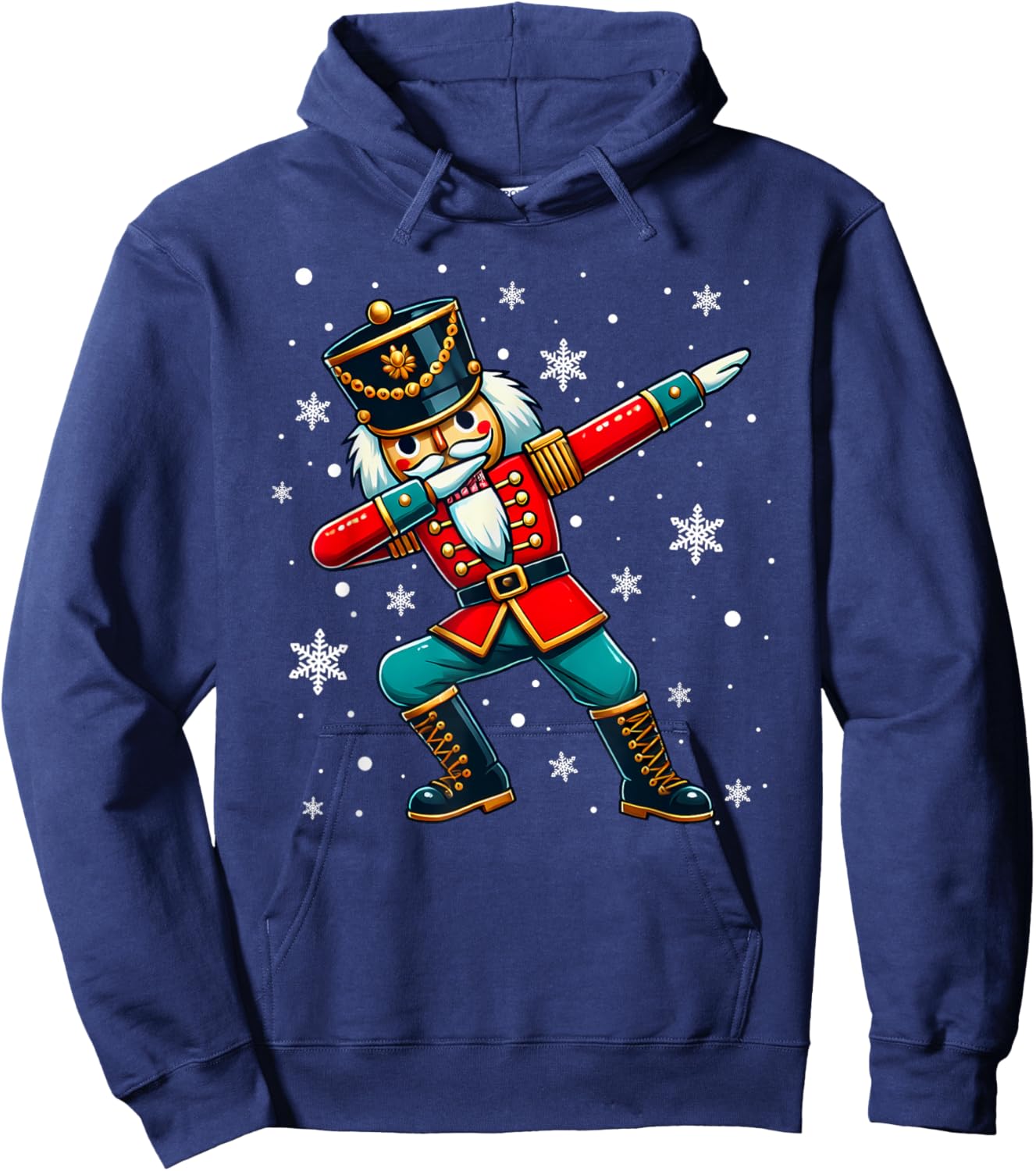 Dabbing Nutcracker Christmas Costume Matching Family Pajama Hoodie - Hoodie | Navy