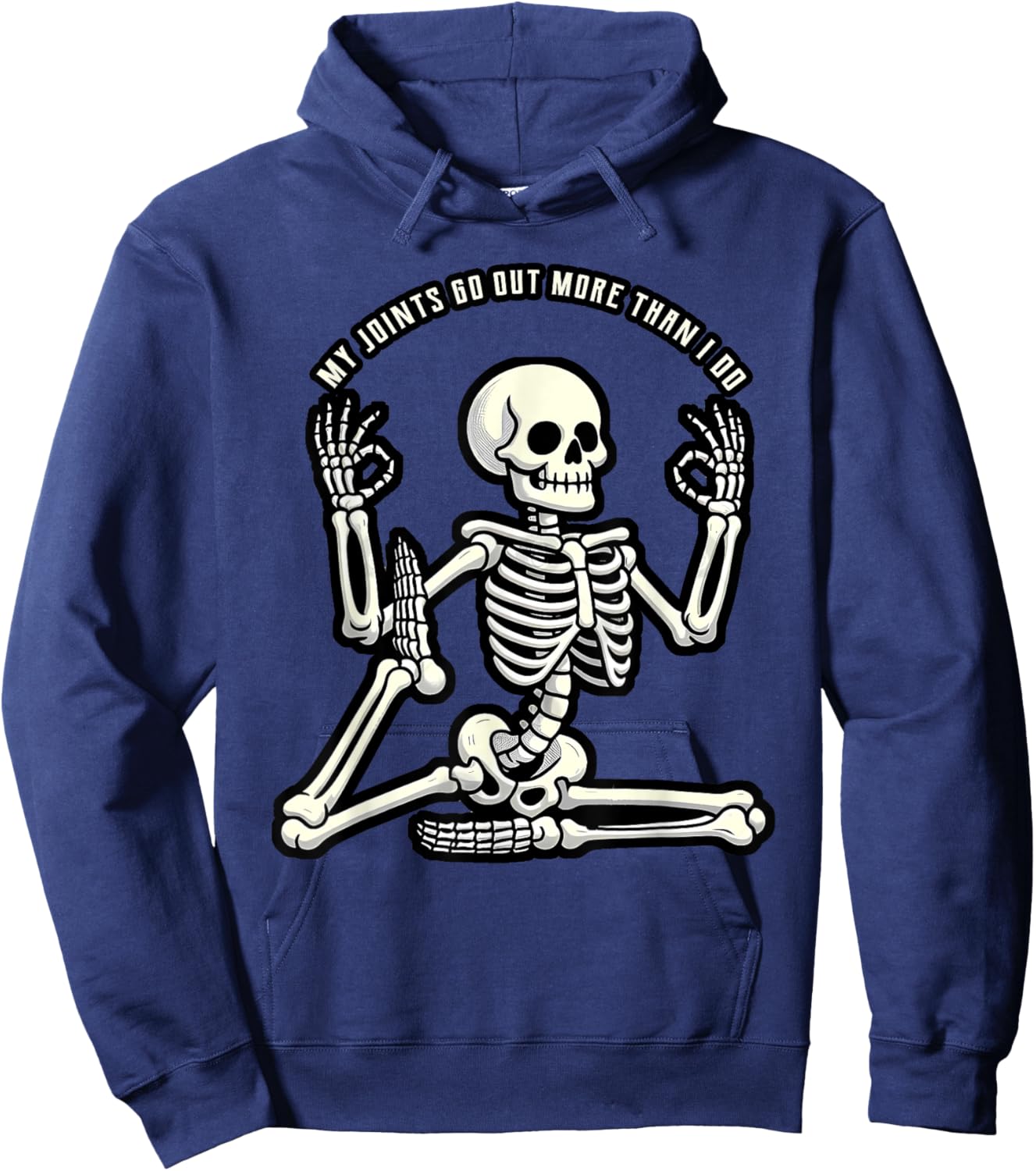 Skeleton EDS My Joints Go Out More Than I Do Hoodie - Hoodie | Navy