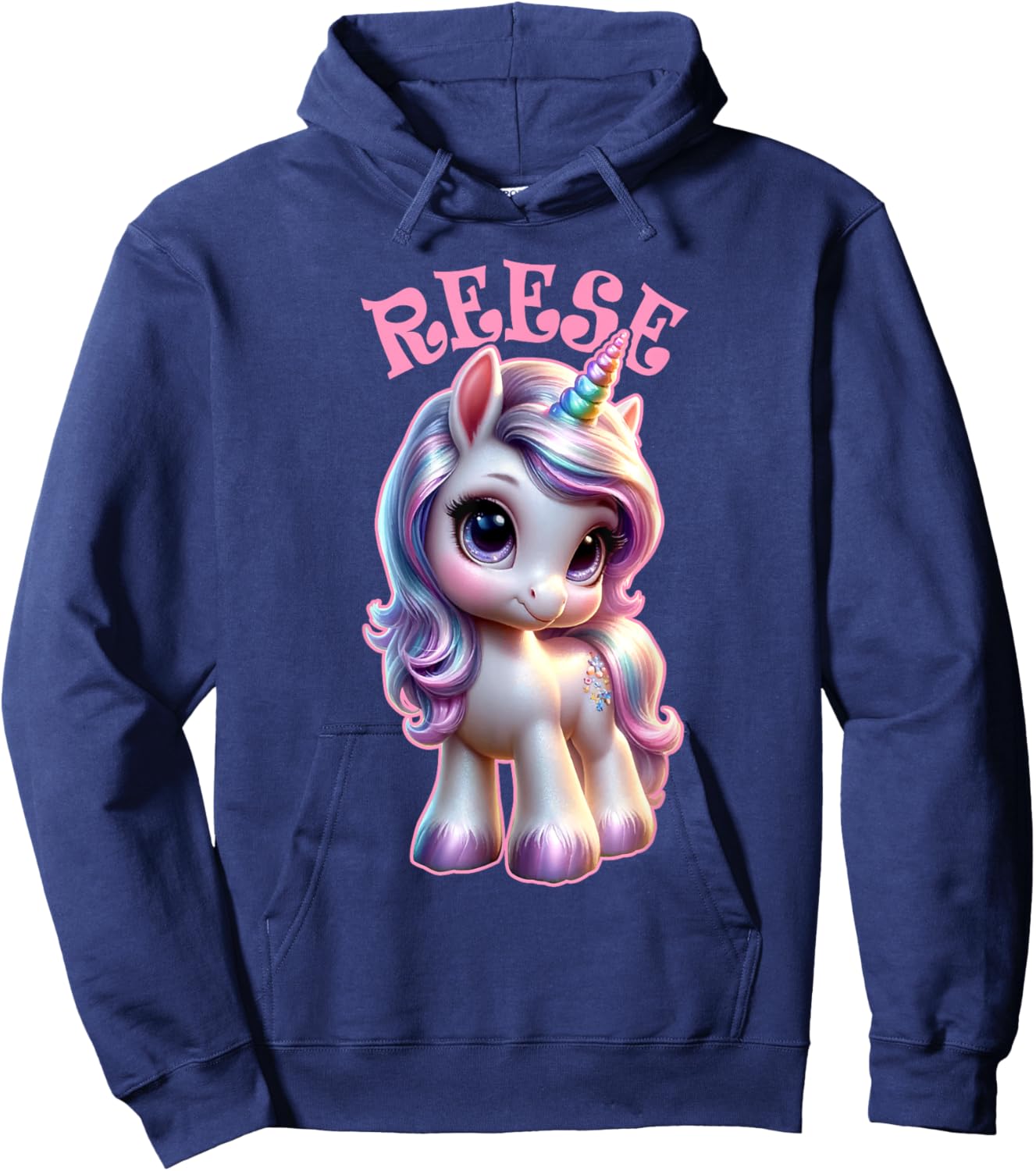 Reese Cute Unicorn Design for Girls Name Reese Hoodie - Hoodie | Navy