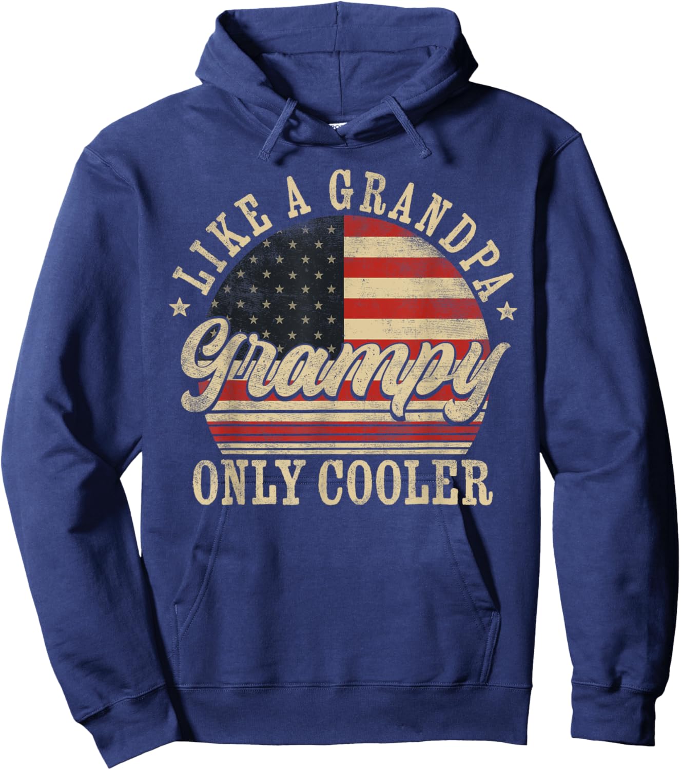 Grampy Like a Grandpa Only Cooler Grampy Father's Day Hoodie - Hoodie | Navy
