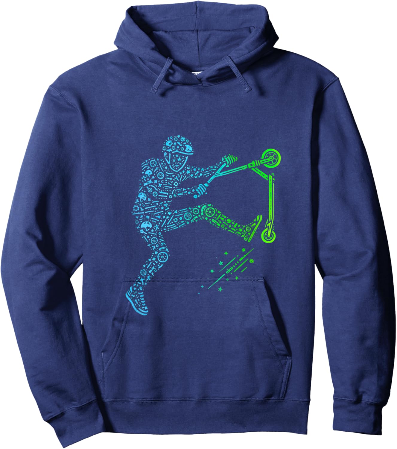 Scooter Stunt Scooter for Boys & Children Cool Scooter Stunt Hoodie - Hoodie | Navy