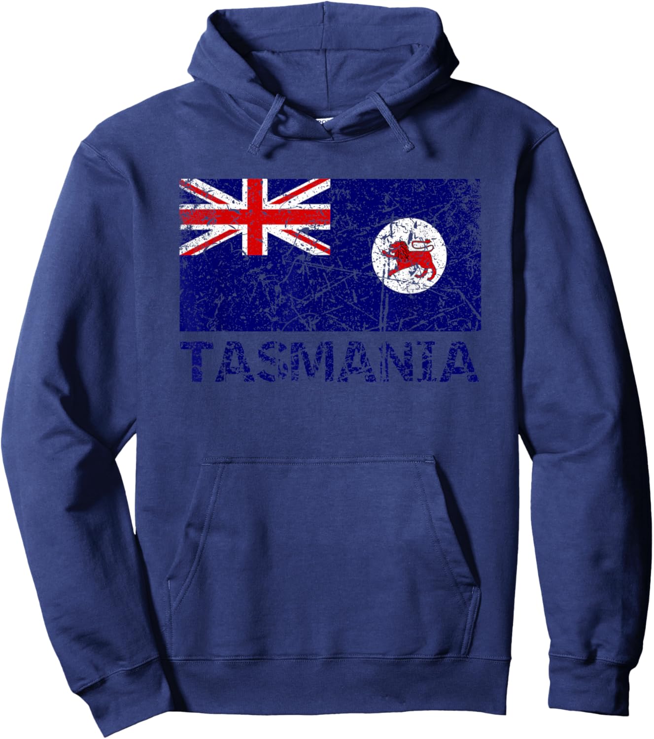 Tasmanian Flag Of Tasmania Distressed Men Women Kids Tassie Hoodie - Hoodie | Navy