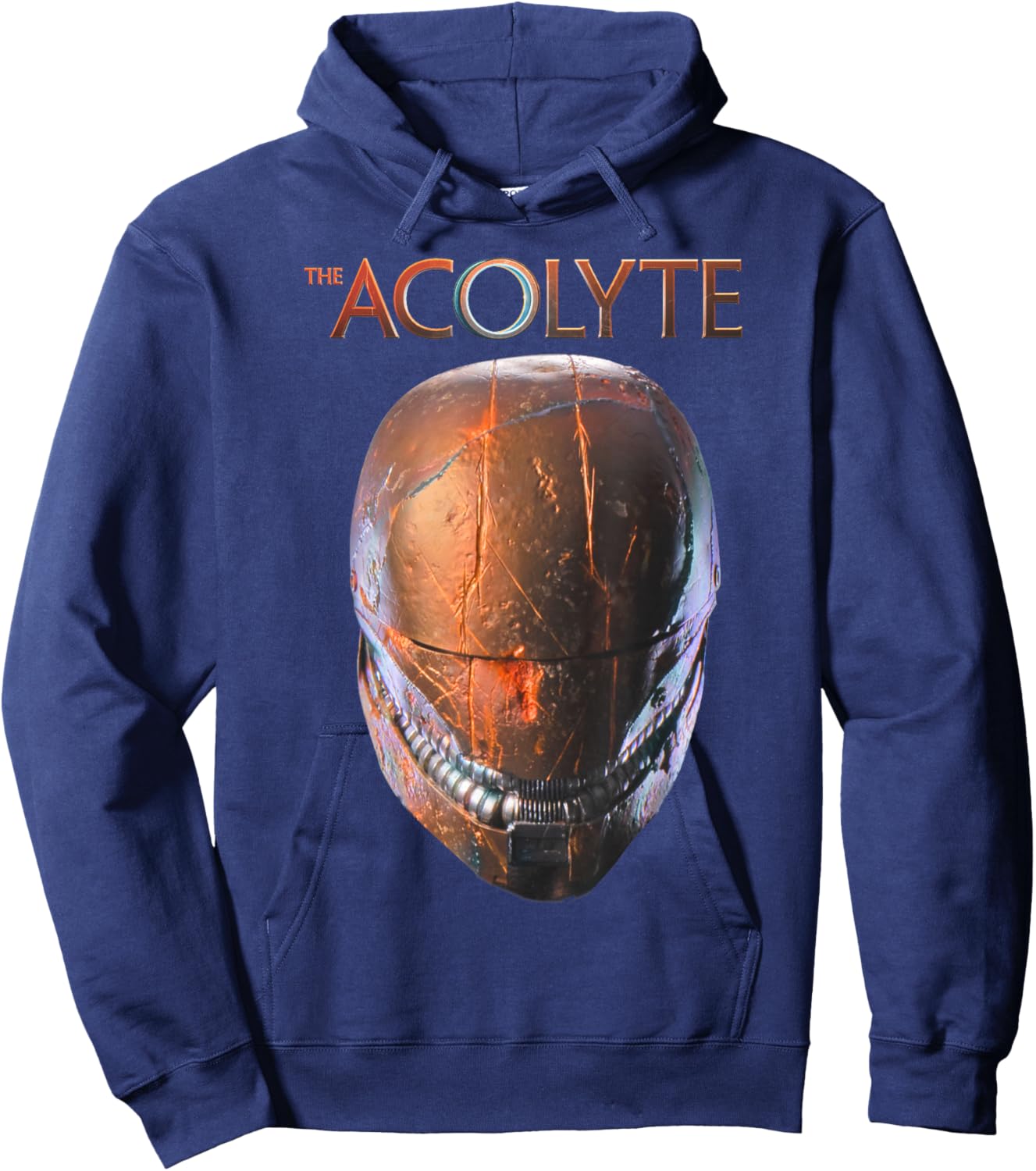 Star Wars The Acolyte Sith Lord Helmet Portrait Vintage Hoodie - Hoodie | Navy