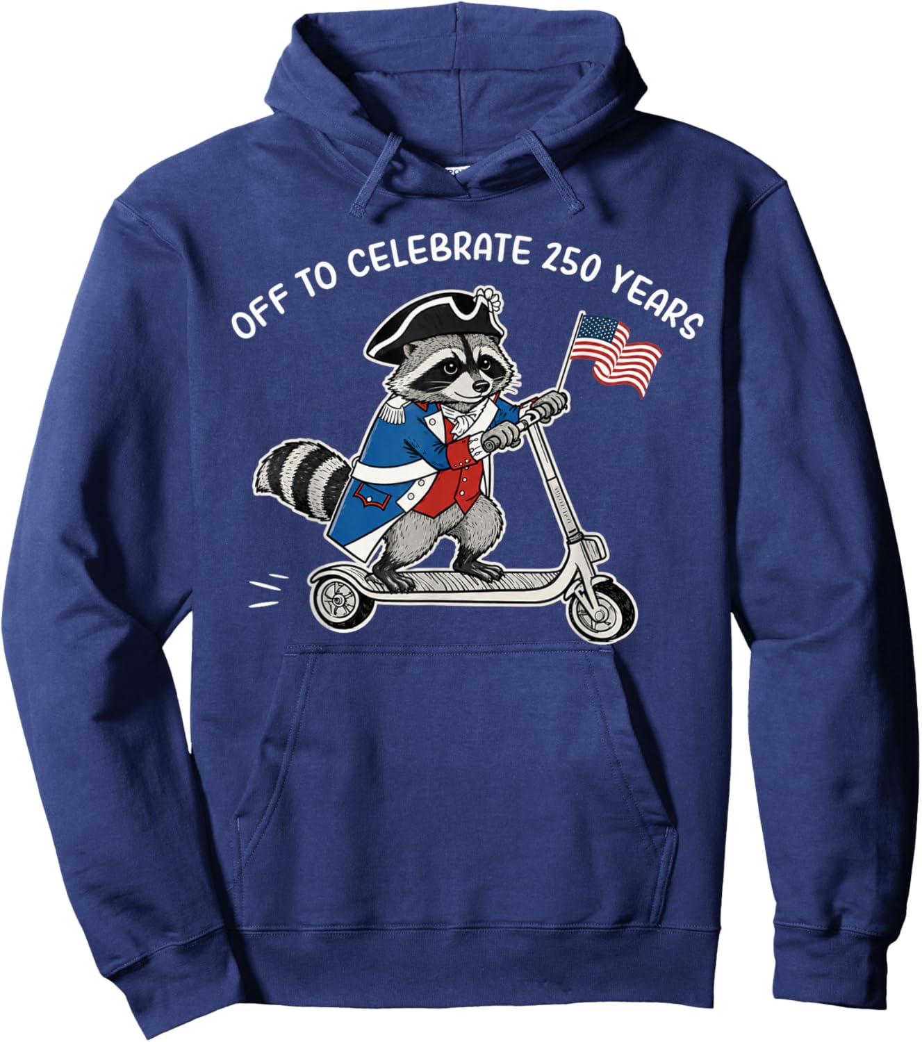 250 Anniversary USA Flag Raccoon 250 Years 250th Anniversary Hoodie - Hoodie | Navy