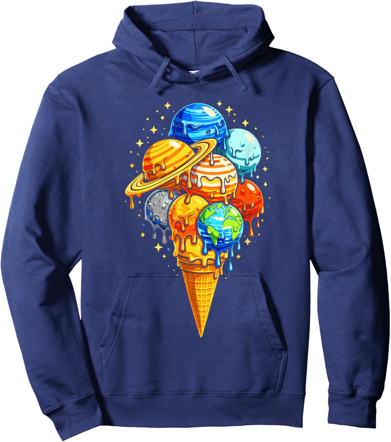 Solar System Planet Ice Cream Space Astronomy Kids Hoodie - Hoodie | Navy