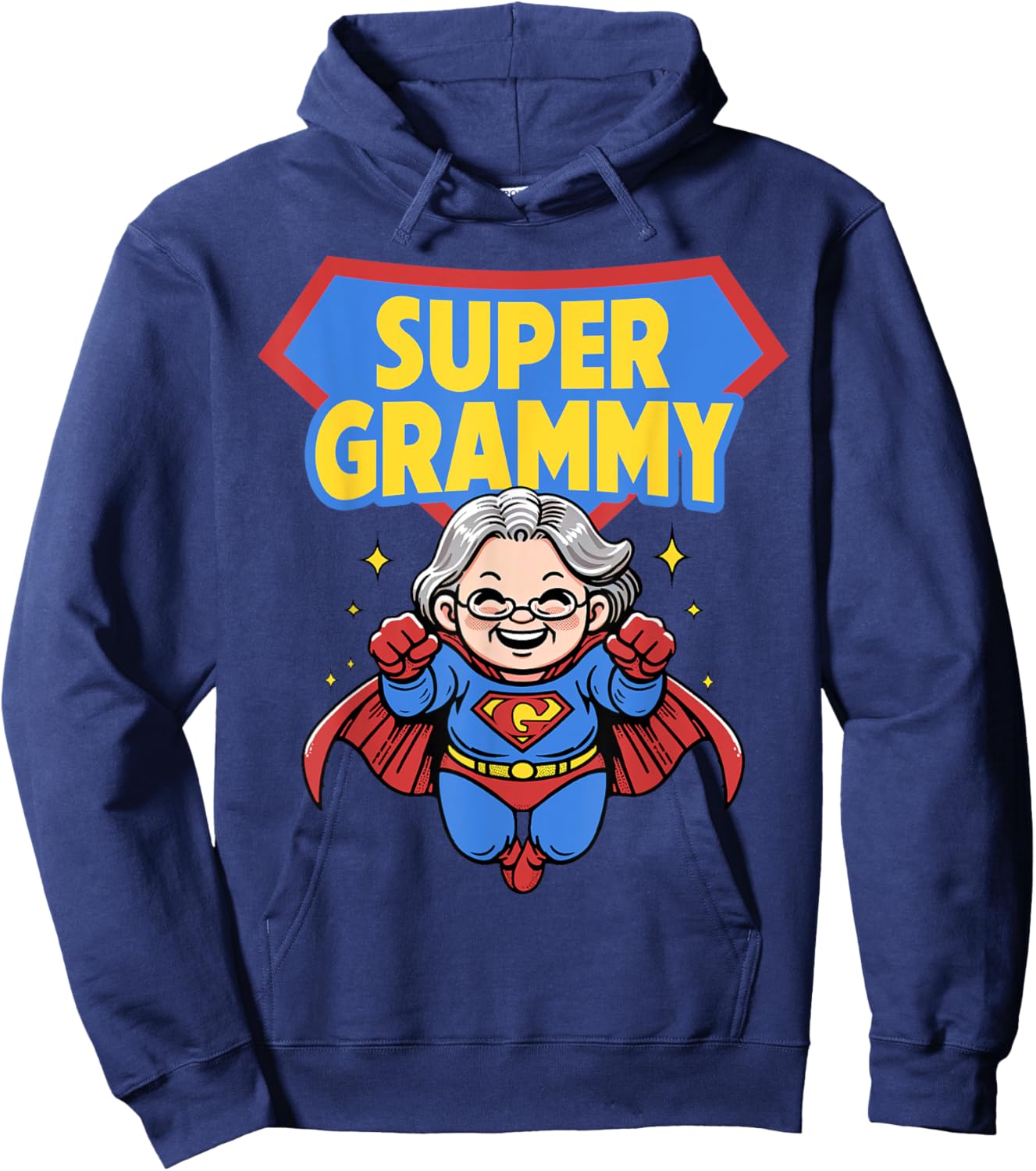 Mother’s Day Best Grandma Ever Nana Mimi Gigi Super A Grammy Hoodie - Hoodie | Navy