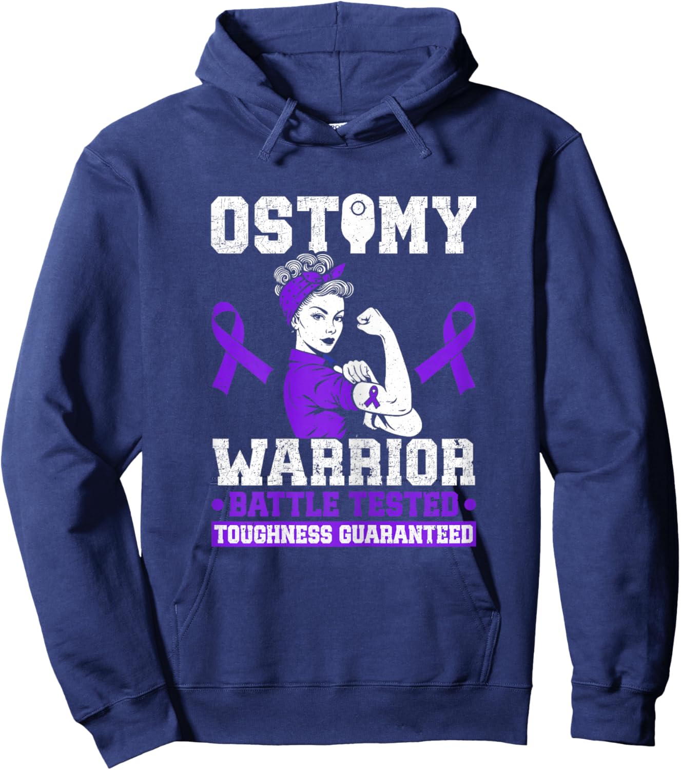Ostomy Surgery Recovery Ostomy Warrior Hoodie - Hoodie | Navy