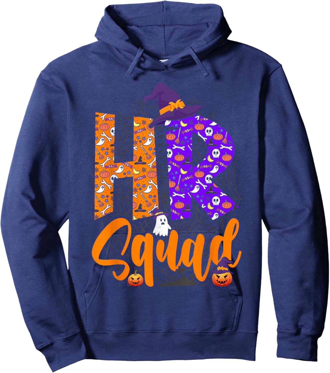Halloween HR Squad Costume Funny Human Resource Hoodie - Hoodie | Navy