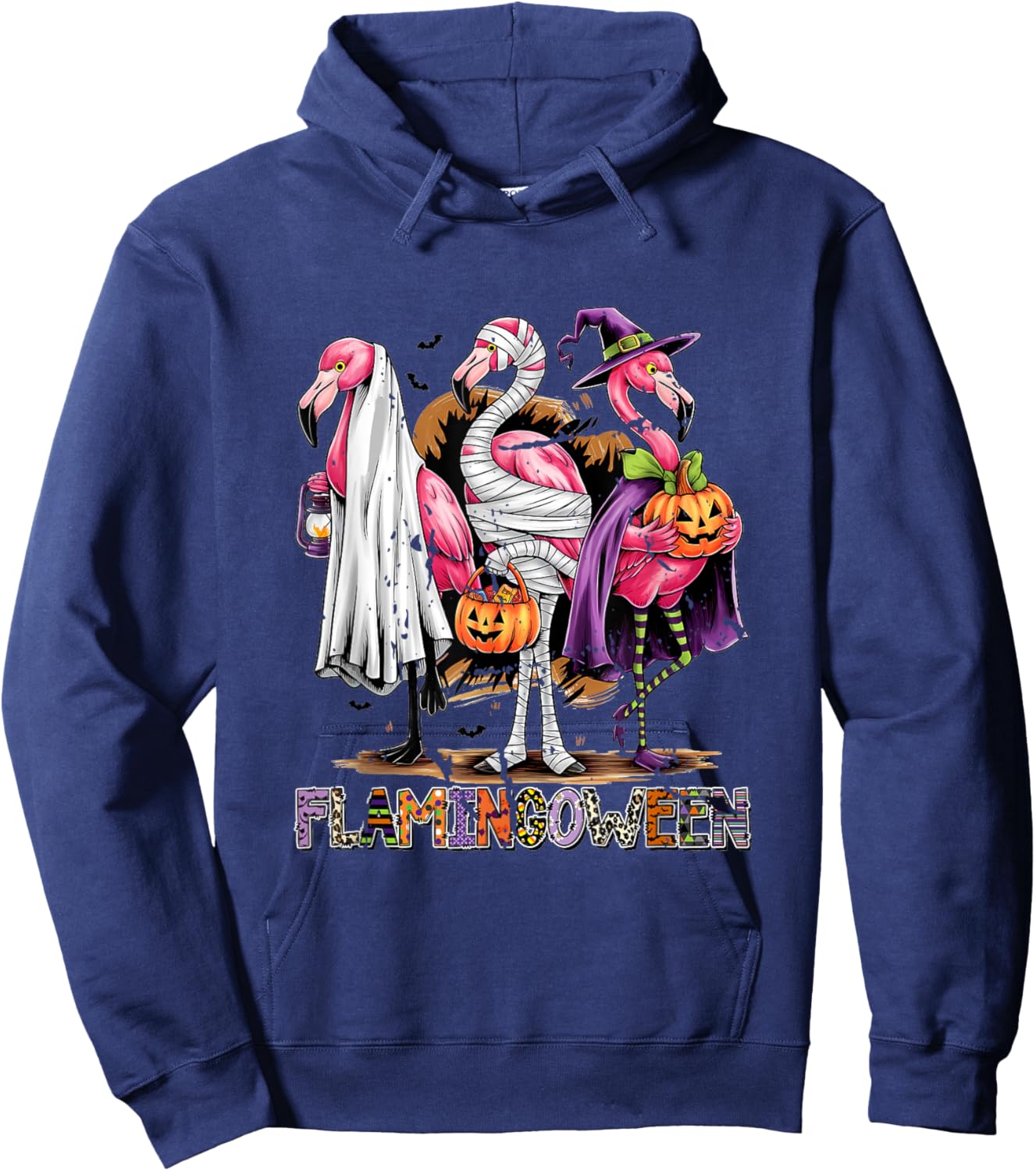 Halloween Flamingoween Ween Spooky Flamingo Hoodie - Hoodie | Navy