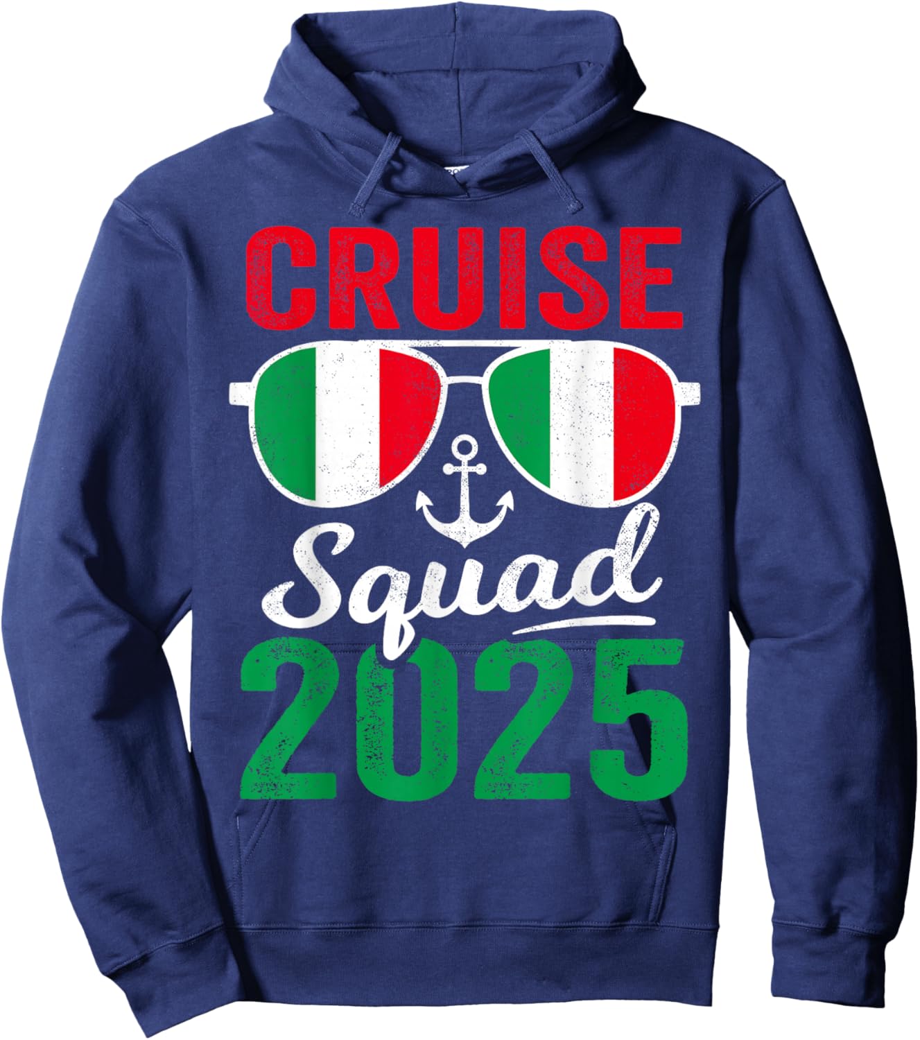 Italy Cruise Squad 2025 Summer Vacation Matching Family Hoodie - Hoodie | Navy
