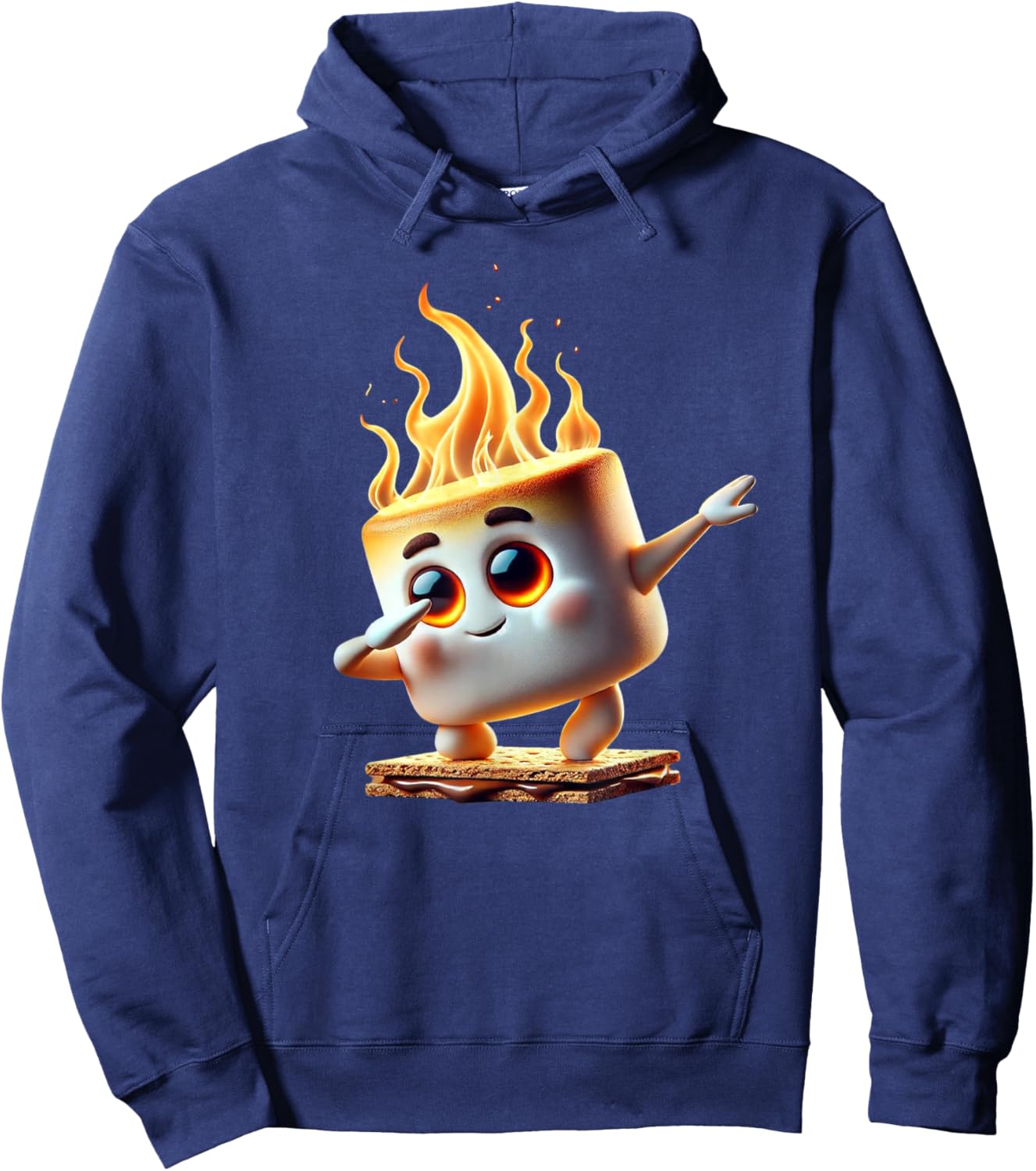 Dabbing Smore Marshmallow Cute Dab Dance Camping Camper Gift Hoodie - Hoodie | Navy