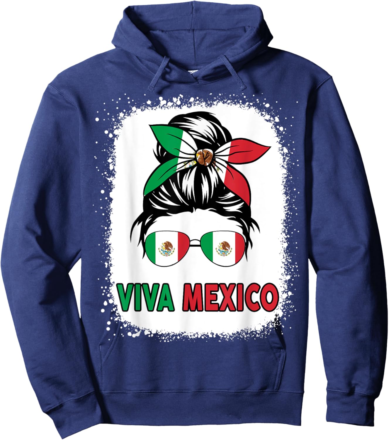 Viva Mexico Women Girl Cinco De Mayo Funny Mexican Hoodie - Hoodie | Navy