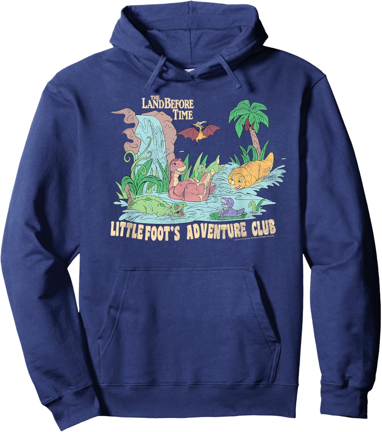 The Land Before Time Little Foot's Adventure Club Hoodie - Hoodie | Navy