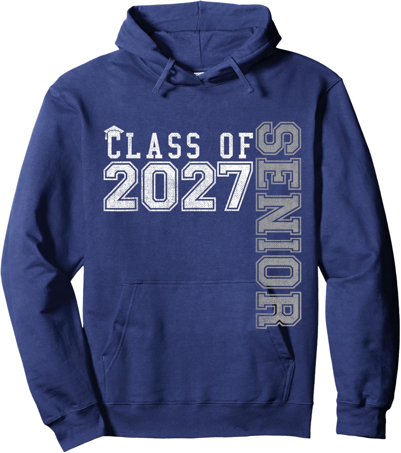Senior 2027 Class of 2027 Seniors Graduation 2027 Senior 27 Hoodie - Hoodie | Navy