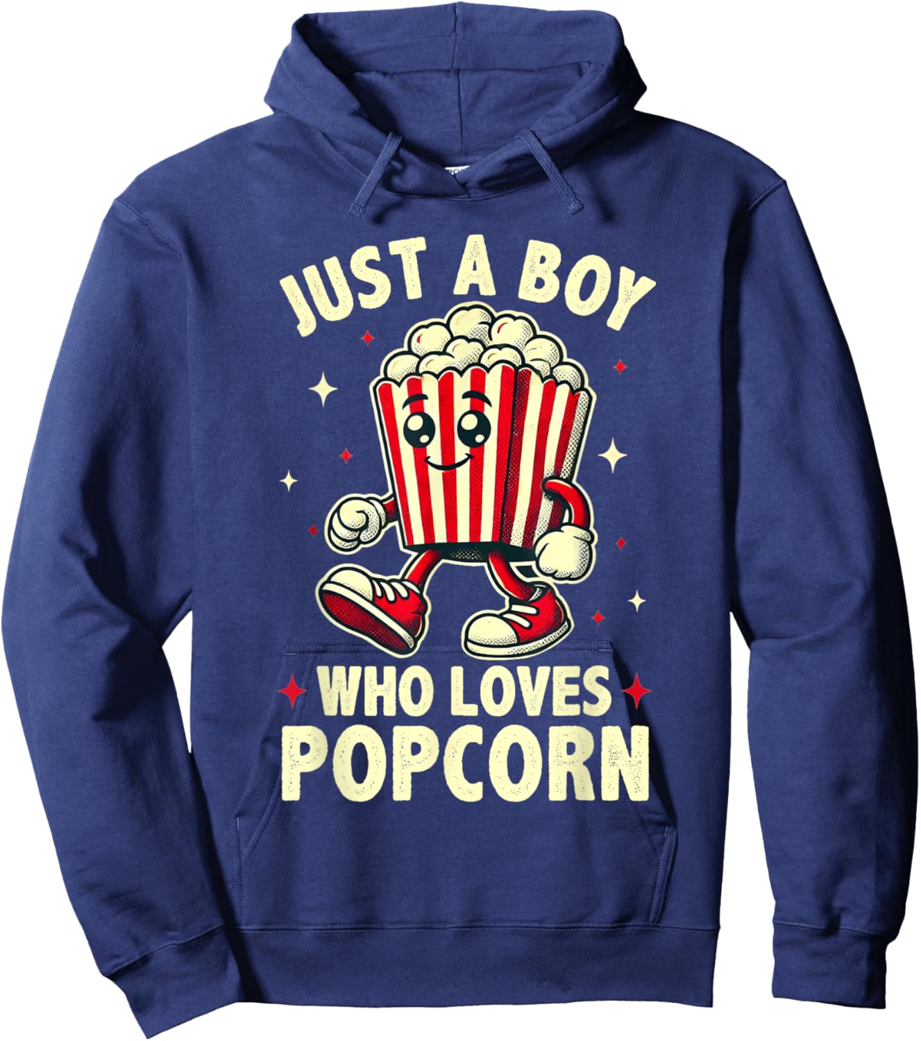 Just a Boy Who Loves Popcorn Boys Popcorn Lover Hoodie - Hoodie | Navy