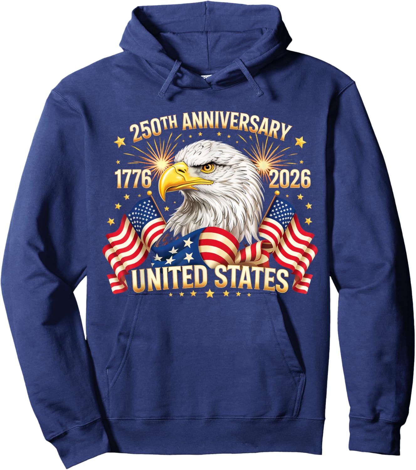 250 Years American Anniversary 1776–2026 USA-Flagge Hoodie - Hoodie | Navy