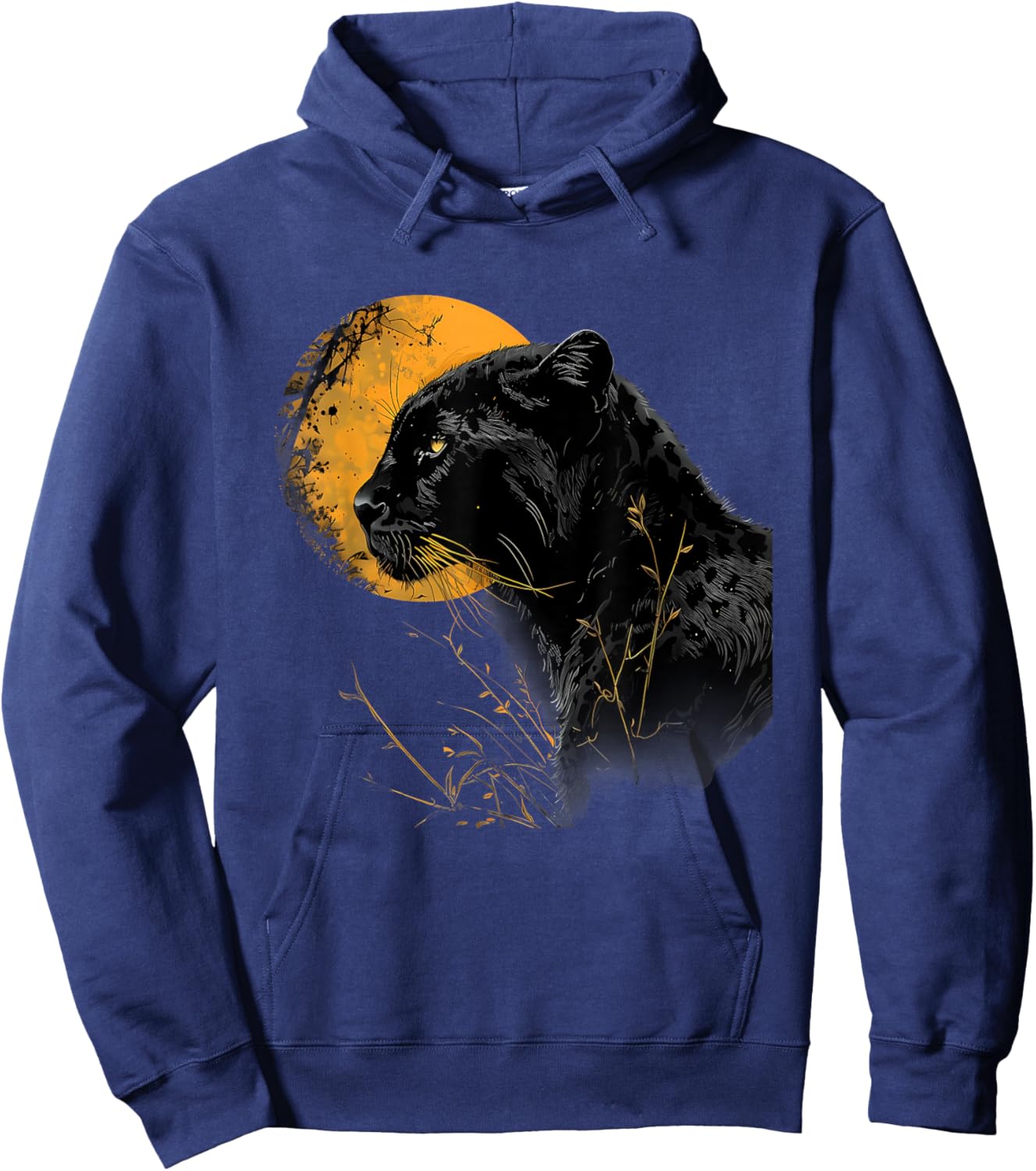 Panther Moon Panther Lover Portrait Tropical Animal Art Hoodie - Hoodie | Navy