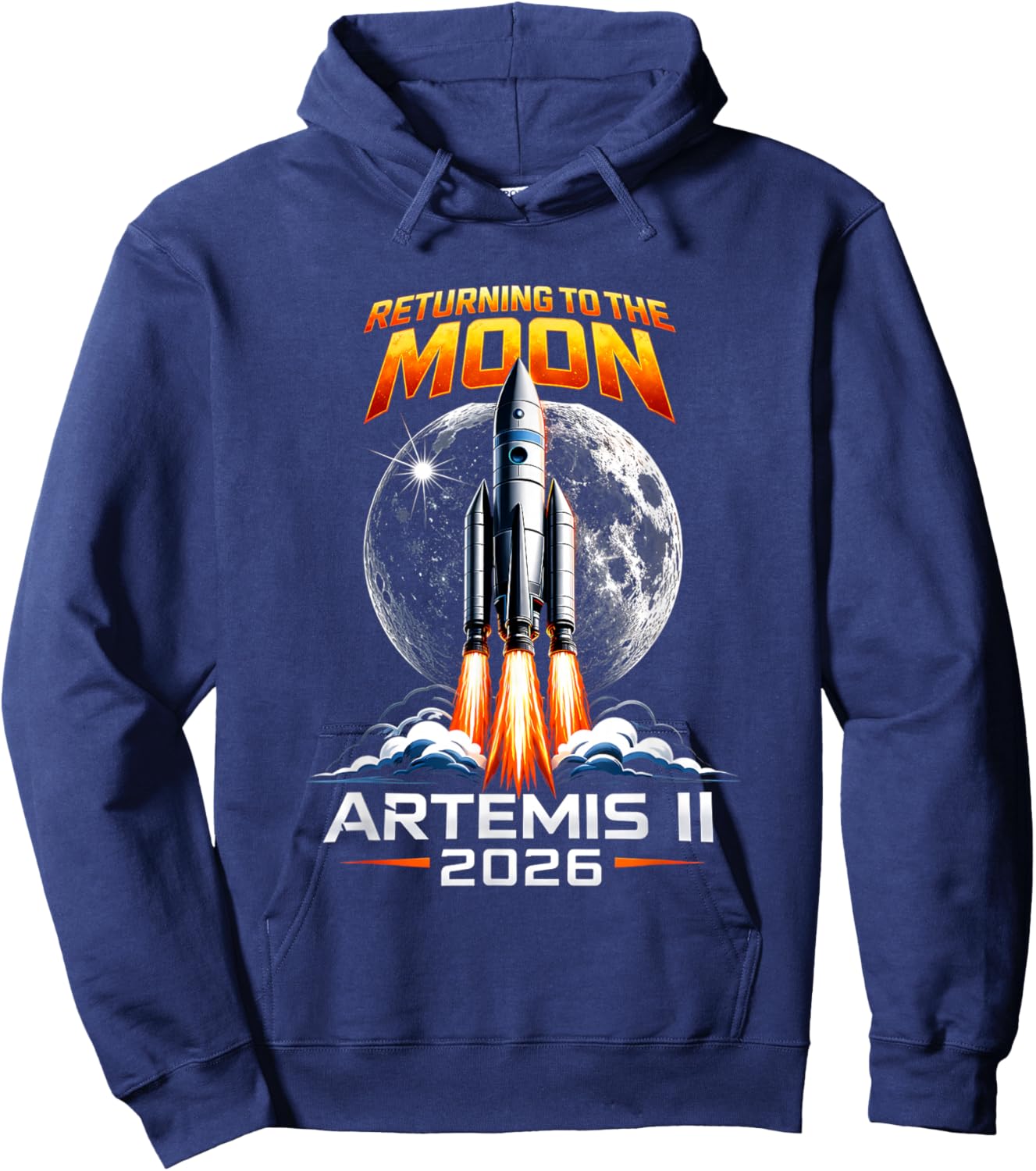 Artemis II Back to the Moon 2026 Gift Women Kids Hoodie - Hoodie | Navy