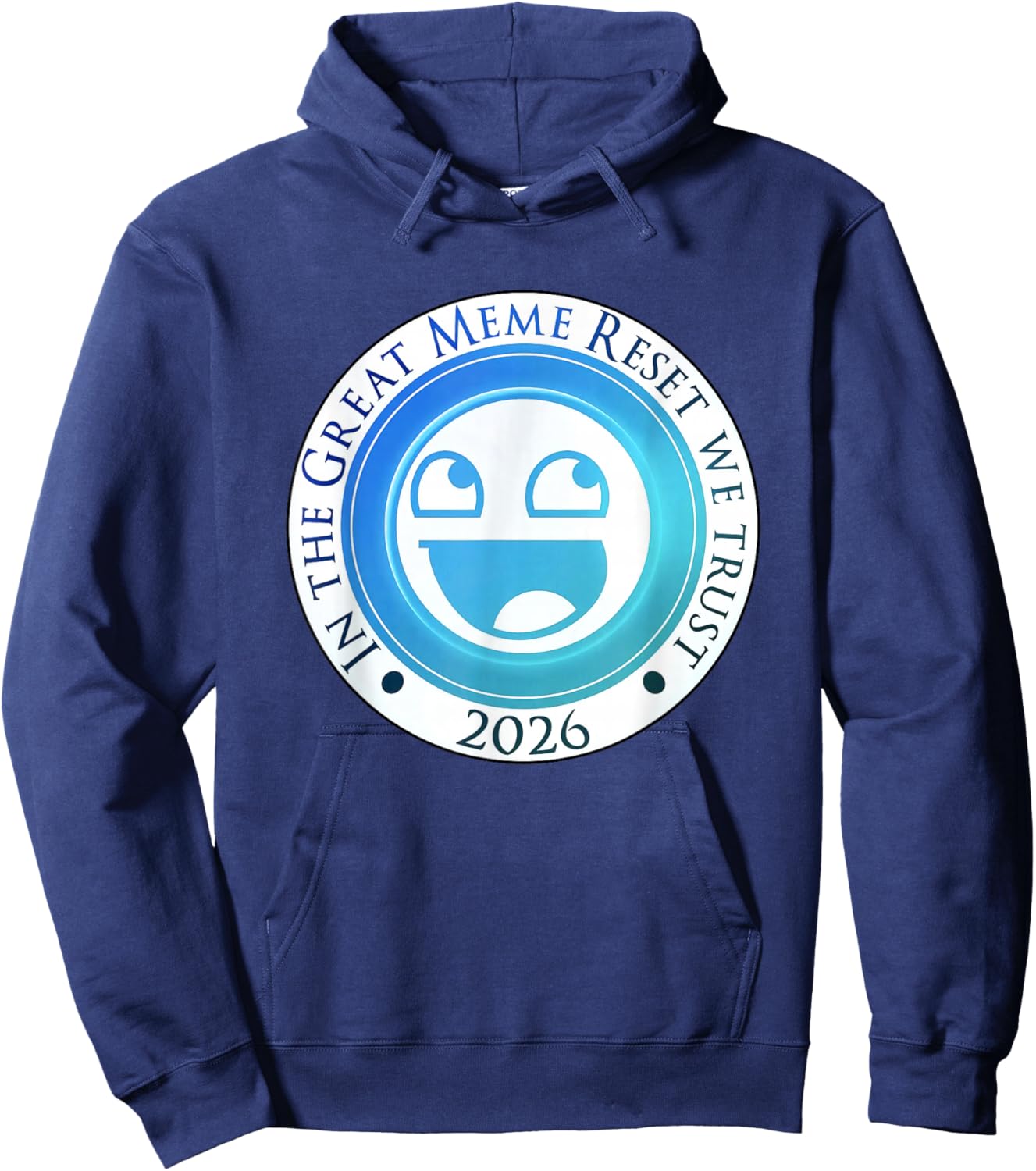 The Great Meme Reset Funny 2026 Meme Trending for Kids Teens Hoodie - Hoodie | Navy