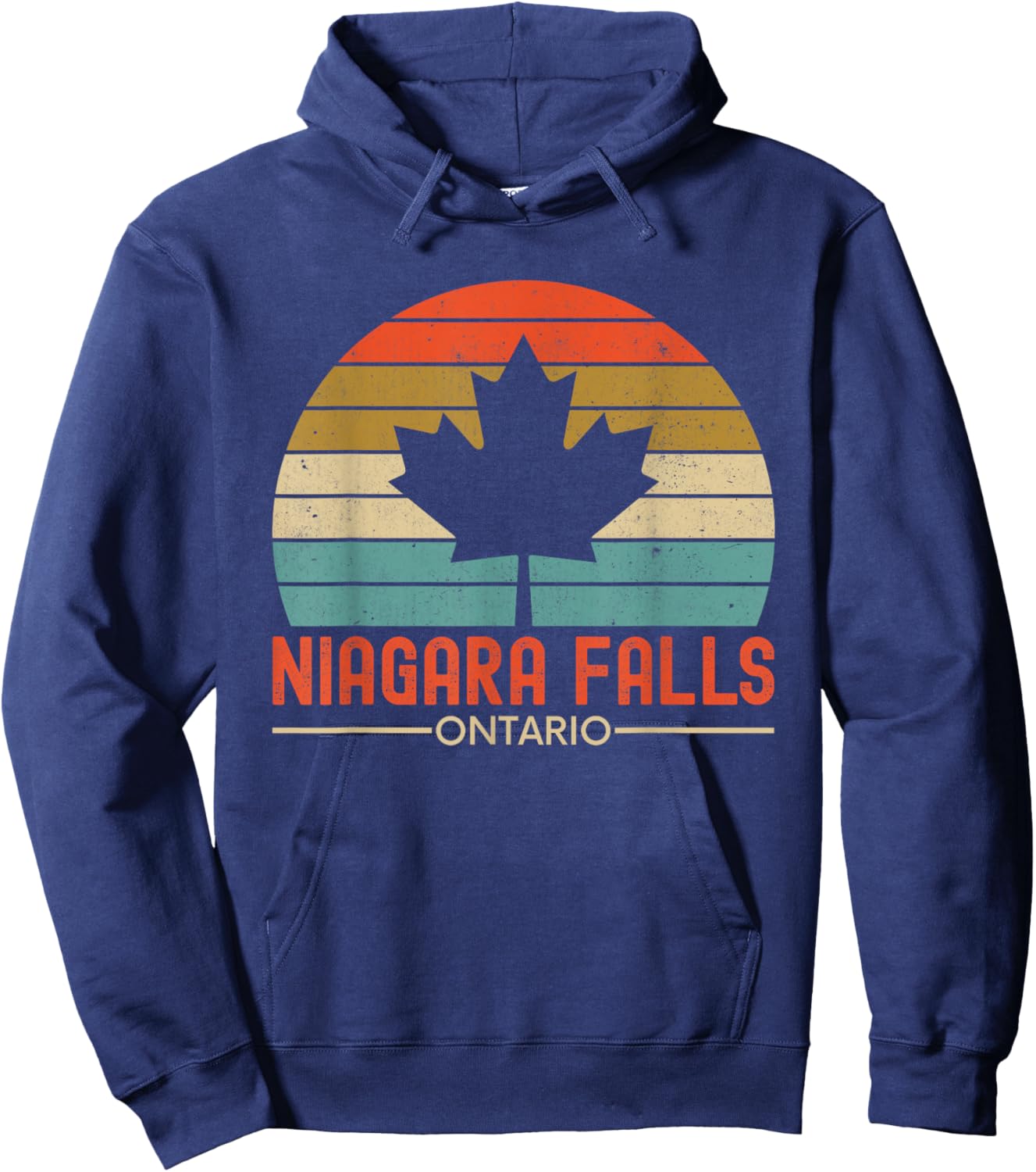 Niagara Falls Canada Ontario Vintage Retro Souvenirs Maple Hoodie - Hoodie | Navy