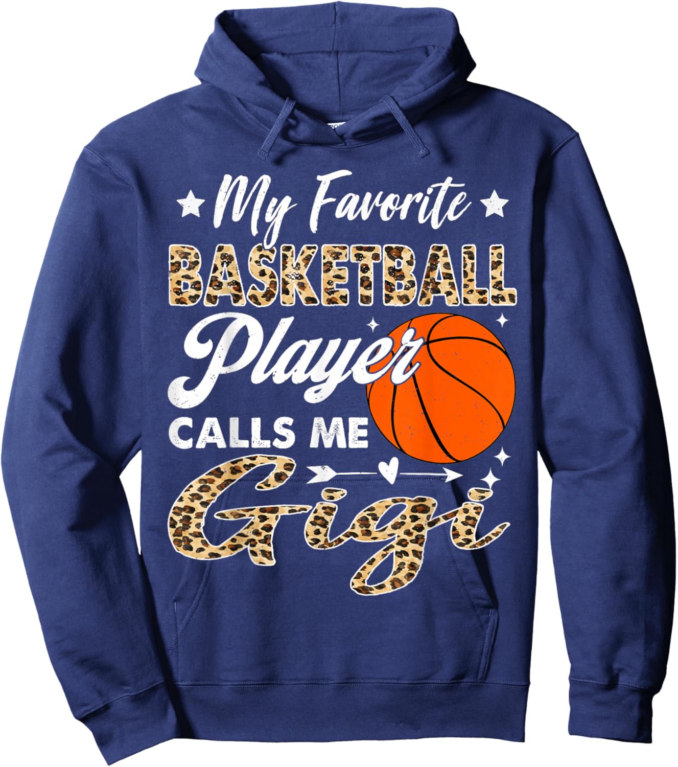 My Favorite Basketball Player Calls Me Gigi Leopard Hoodie - Hoodie | Navy