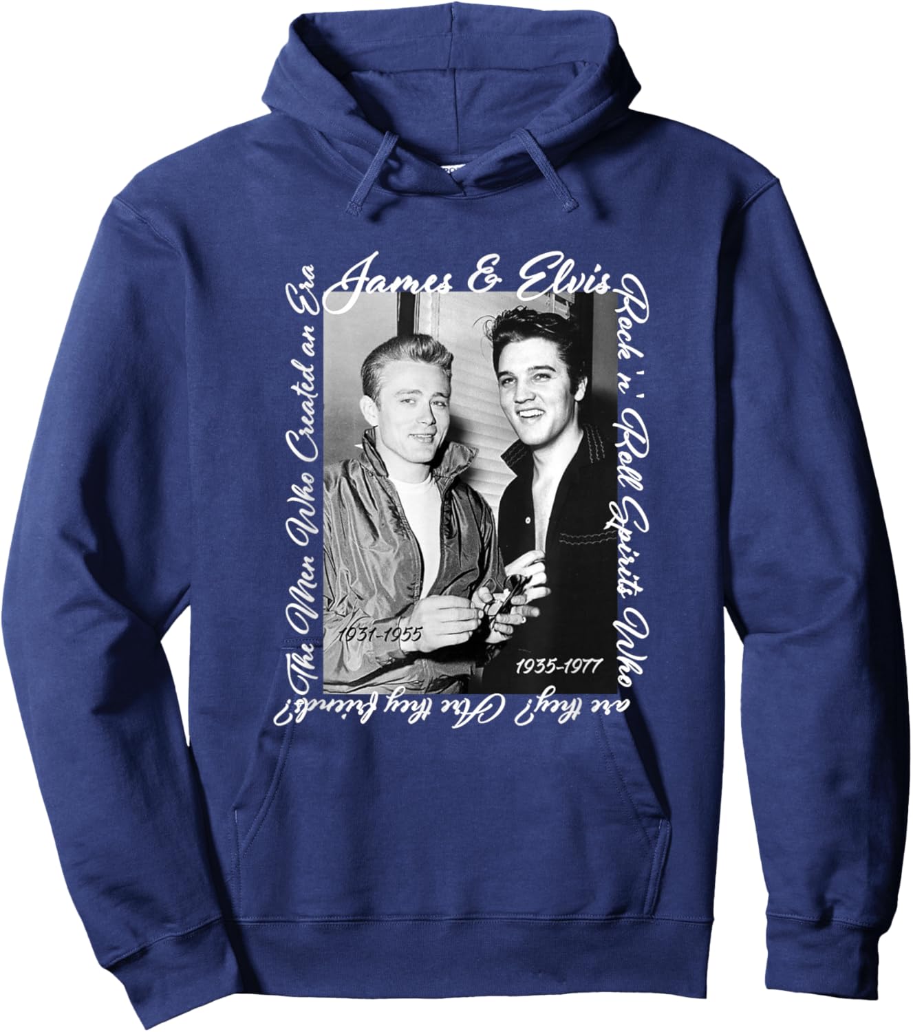 James Dean_Elvis Presley Hoodie - Hoodie | Navy