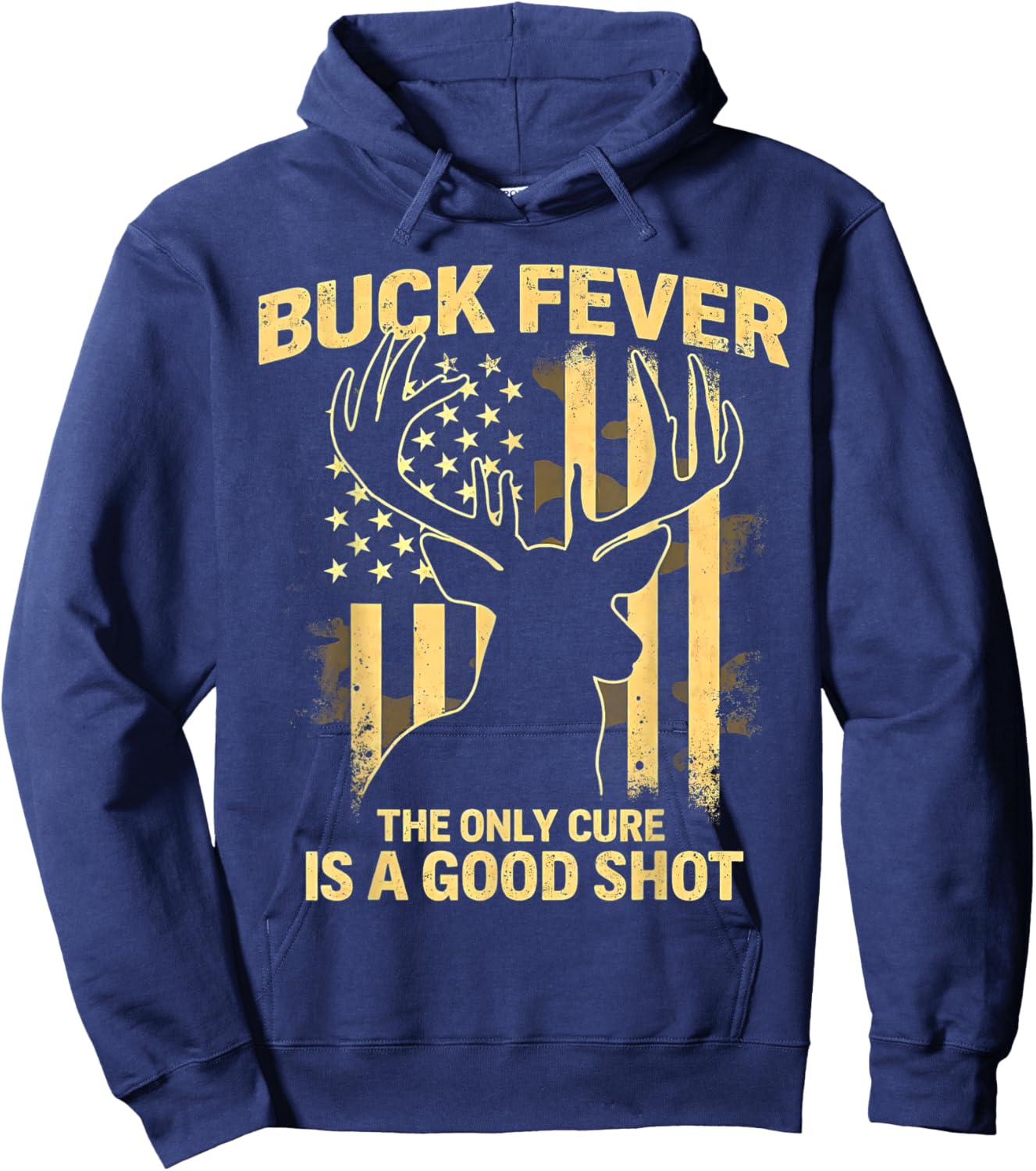 Funny Deer Buck Fever Hunting Season Deer Hunting Hoodie - Hoodie | Navy