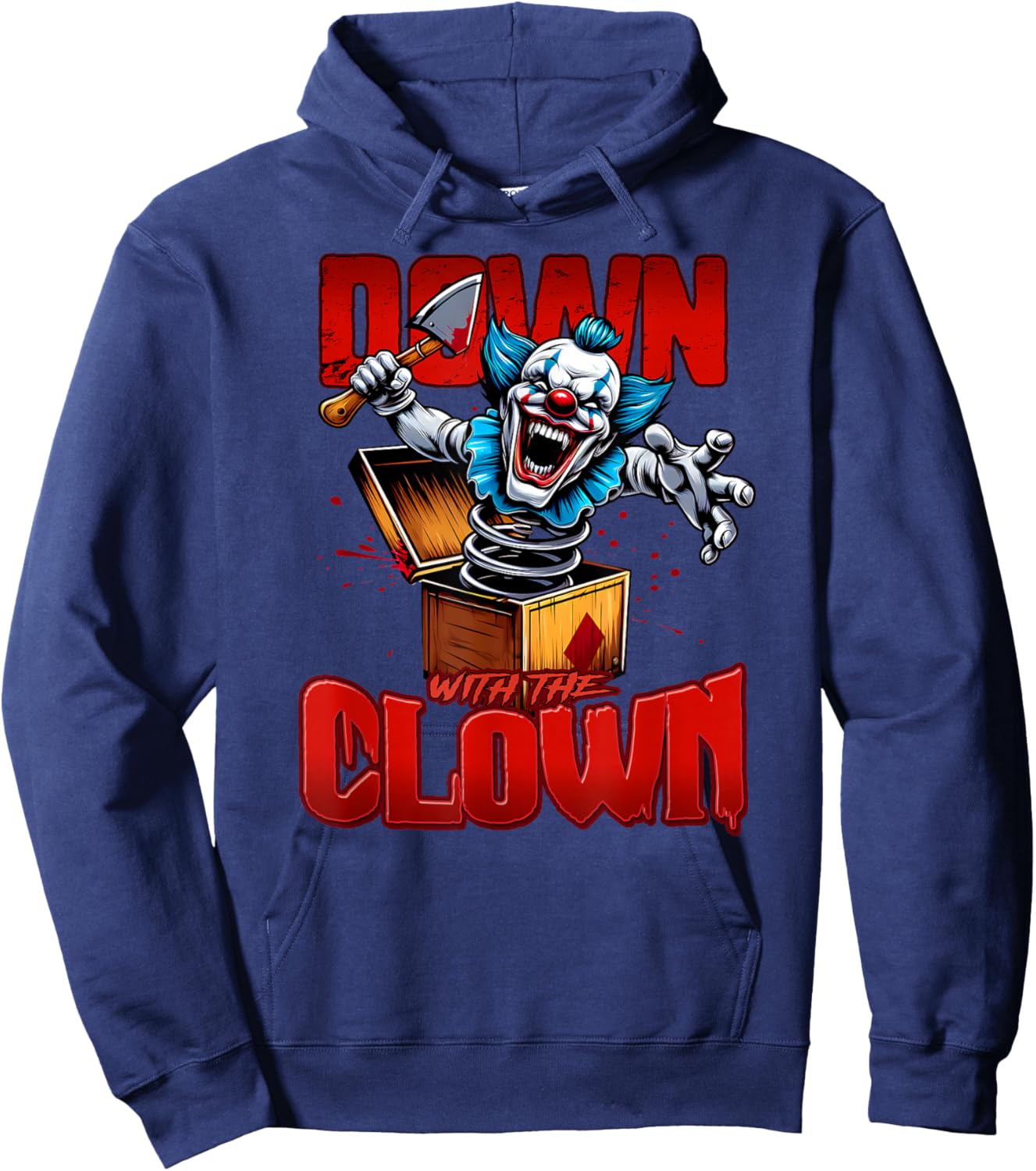 DOWN WITH THE CLOWN Hatchet Man ICPS Horrorcore Hoodie - Hoodie | Navy