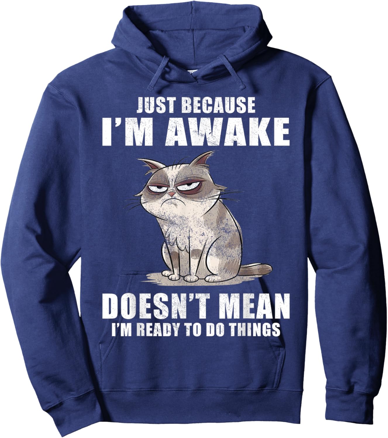 Just Because I'm Awake Doesn't Mean I'm Ready To Do Things Hoodie - Hoodie | Navy