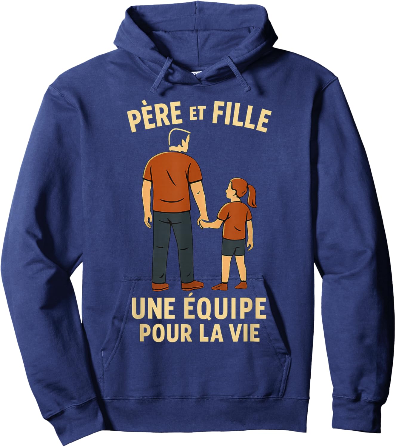 Father and Daughter A Team Gift Dad Daughter Father's Day Hoodie - Hoodie | Navy