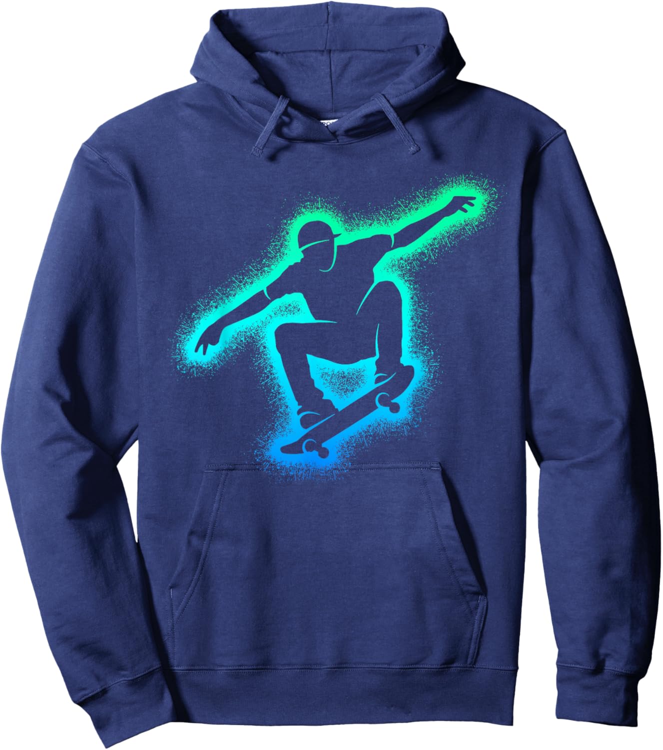 Skater Skateboard Skateboarder Men Kids Boys Skateboarding Hoodie - Hoodie | Navy