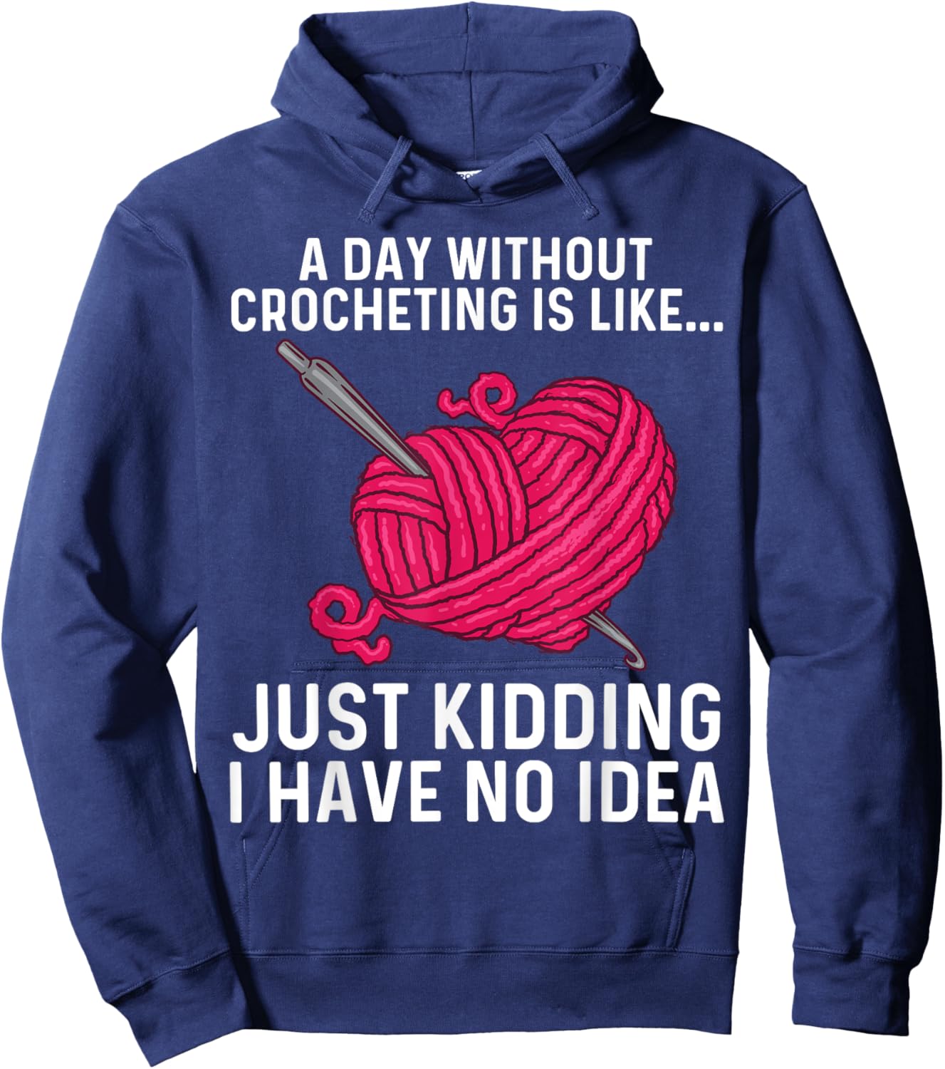 Crocheting Art Grandma Crocheter Crochet Lovers Hoodie - Hoodie | Navy