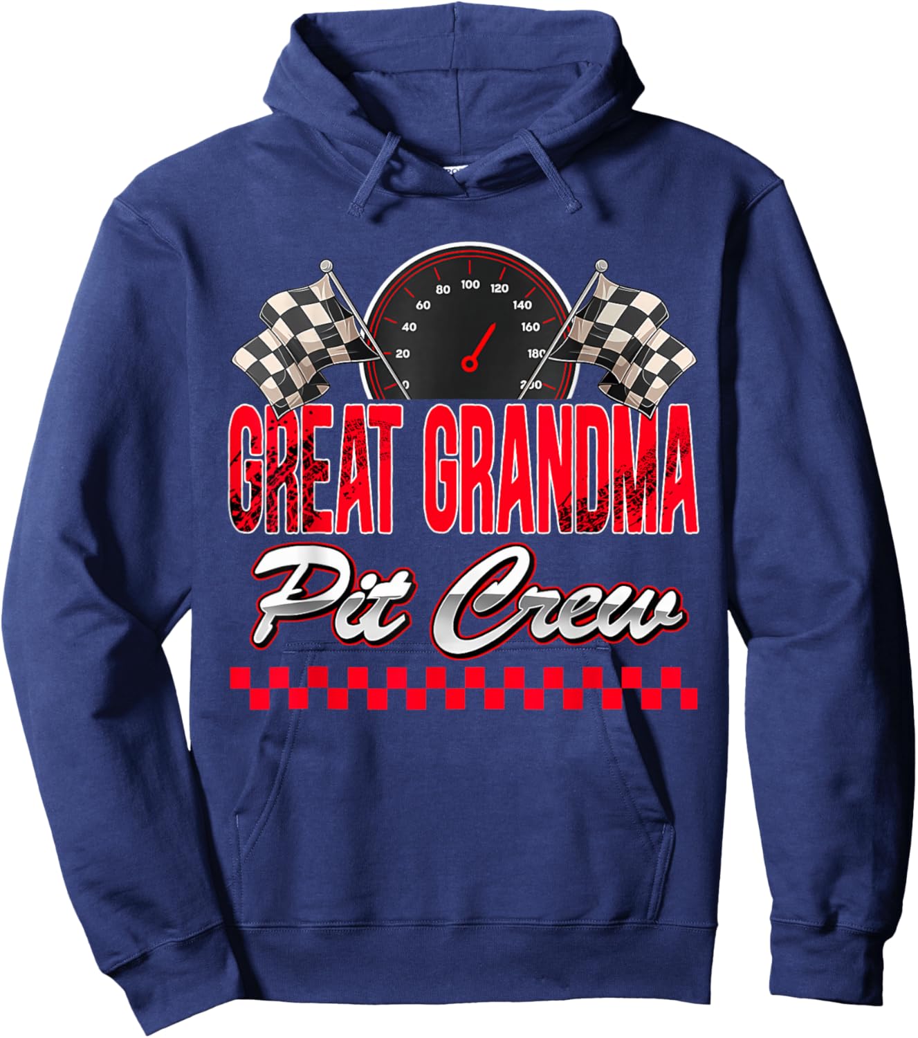 Great Grandma Pit Crew Race Car Birthday Boy Racing Family Hoodie - Hoodie | Navy